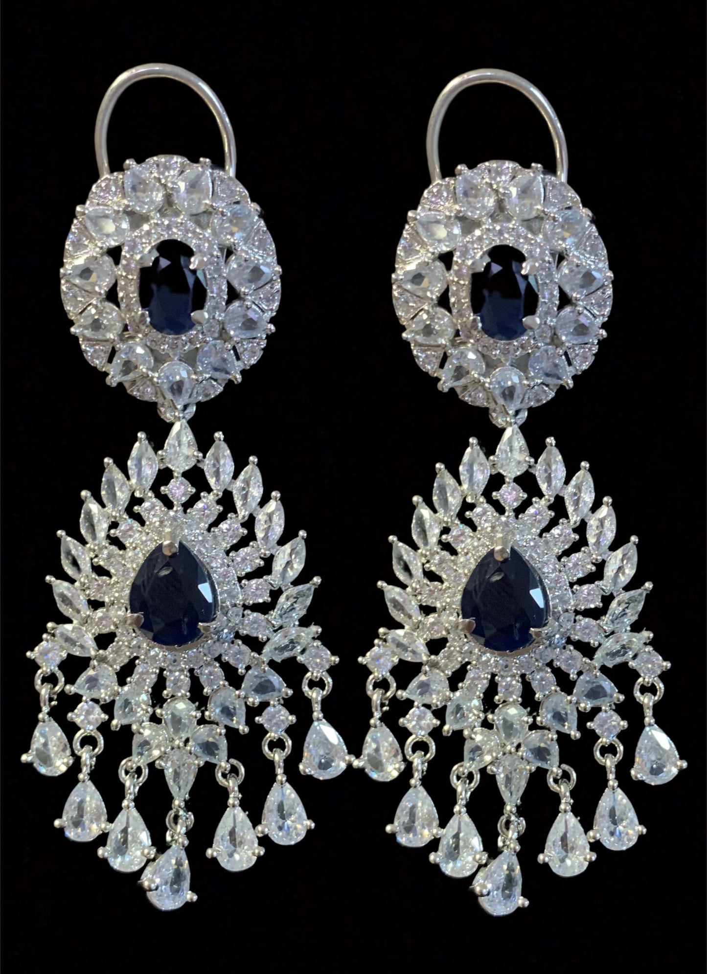 Manahil earrings - blue DER6( READY TO SHIP )