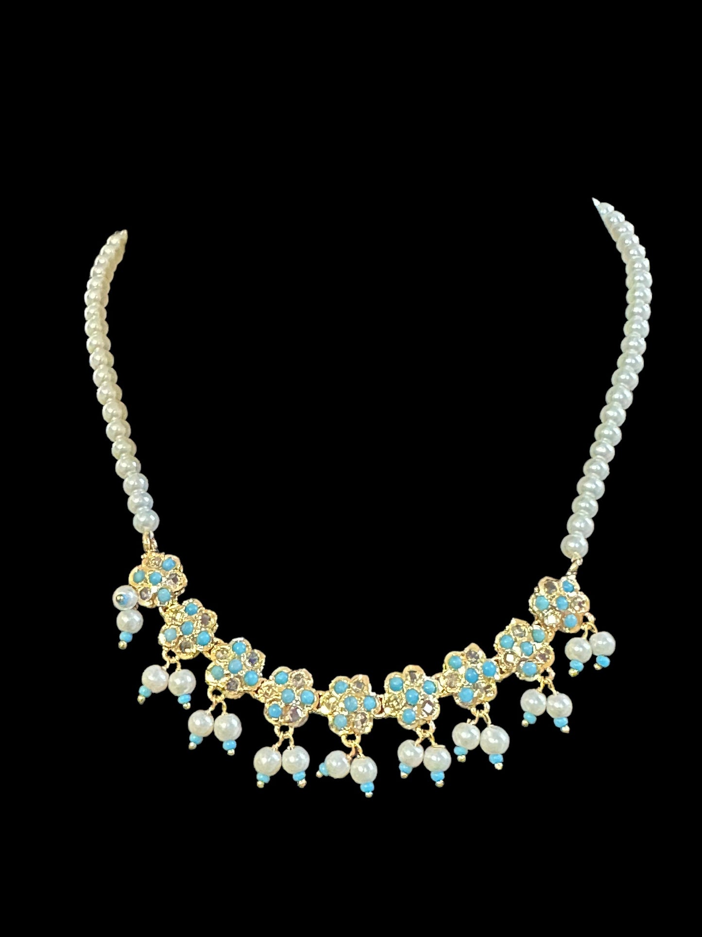 DNS40 gold plated necklace with earrings ( READY TO SHIP )