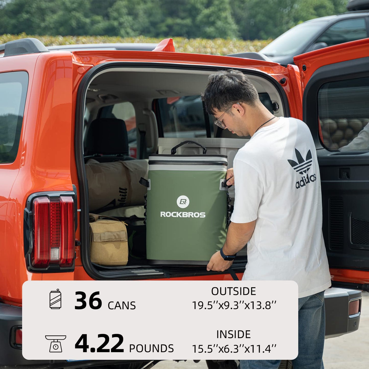 ROCKBROS Soft Cooler Waterproof 36 Can Insulated Leak Proof Soft Backpack