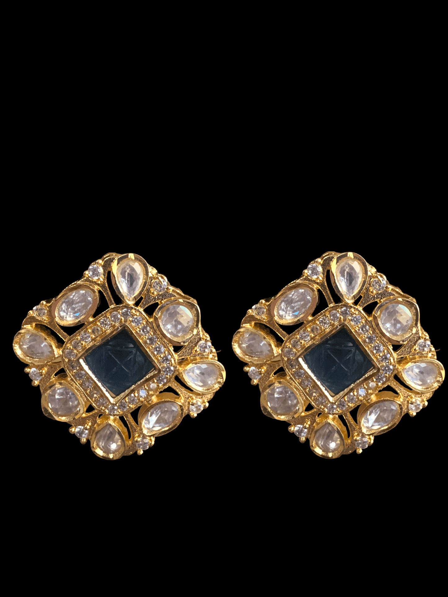 ET524 Gold plated polki tops ( READY TO SHIP)