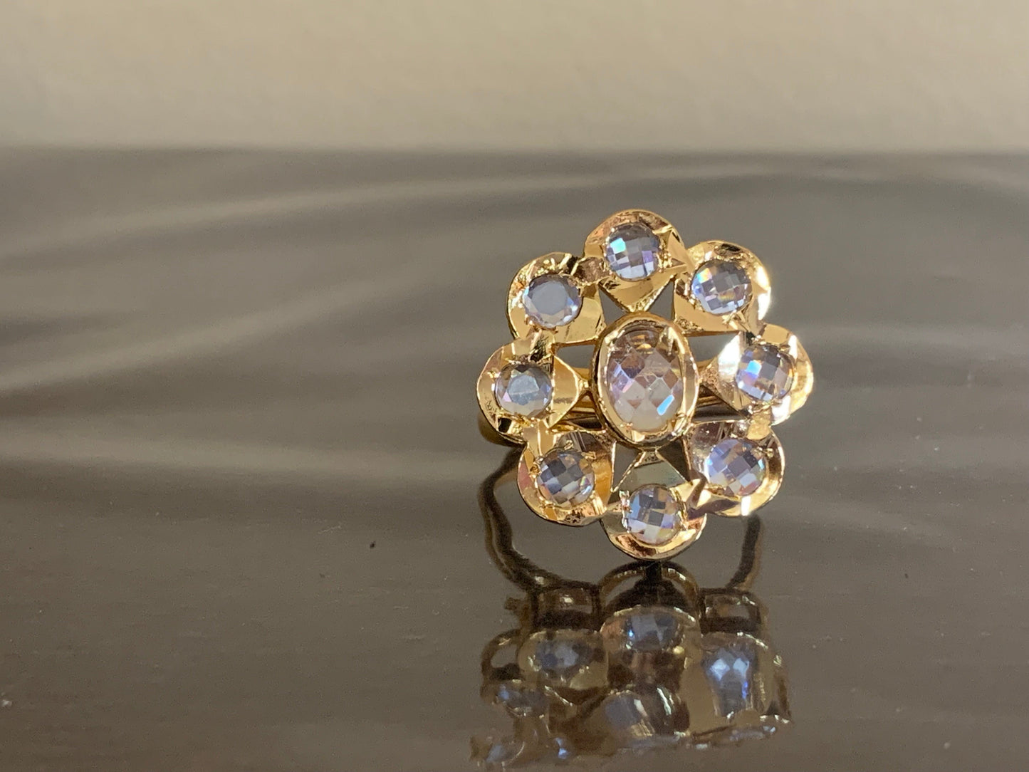 DJR45 Cz polki ring ( READY TO SHIP)
