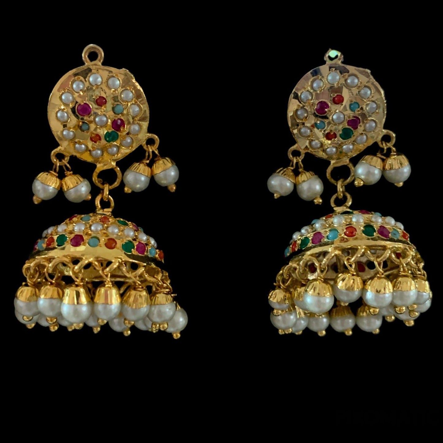 PS471 jadau pendant set in Navratan ( READY TO SHIP )
