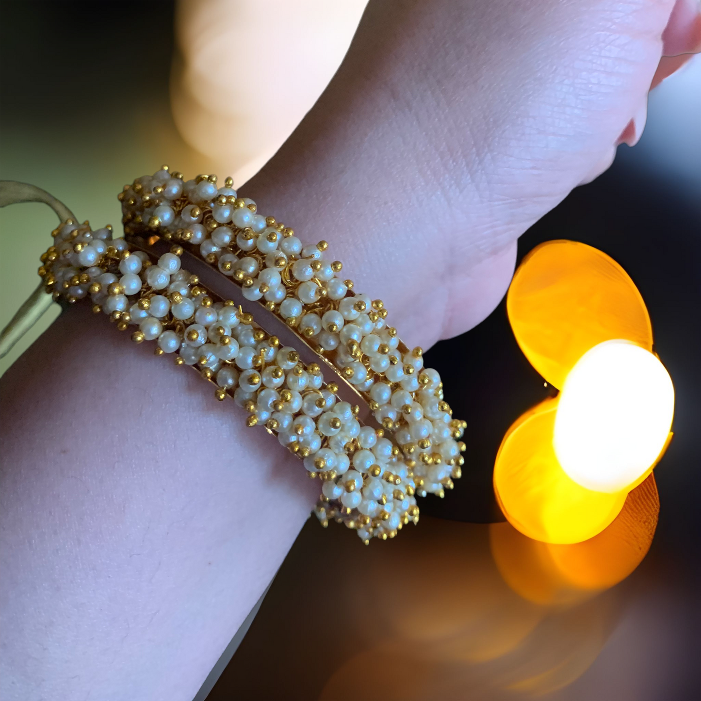 B116 Riza pearl bangle ( READY TO SHIP )