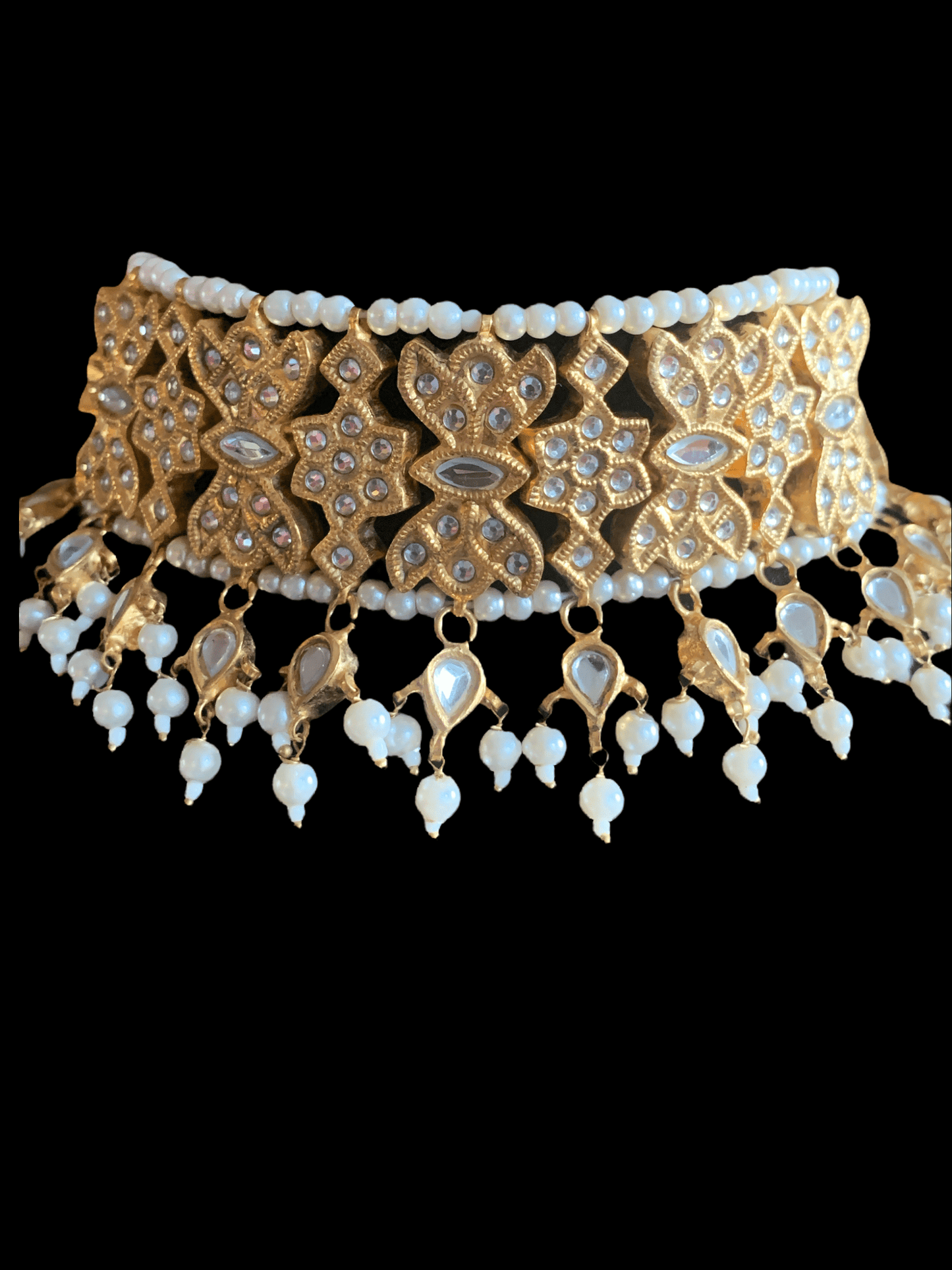 C91 Zehra kundan choker with jhumka ( SHIPS IN 4 WEEKS )