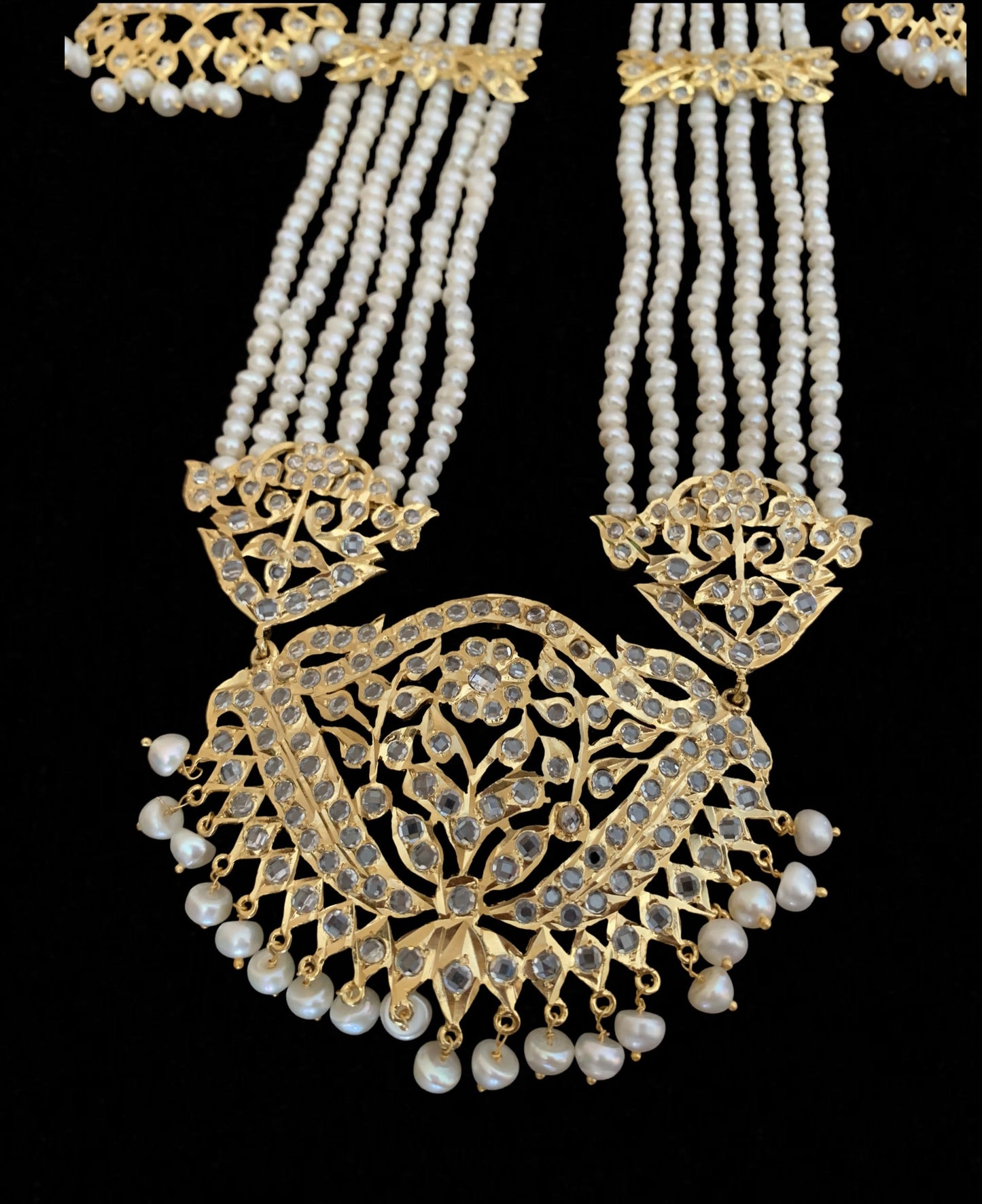 LN72 Hareem fresh water pearl rani haar ( SHIPS IN 4 WEEKS )