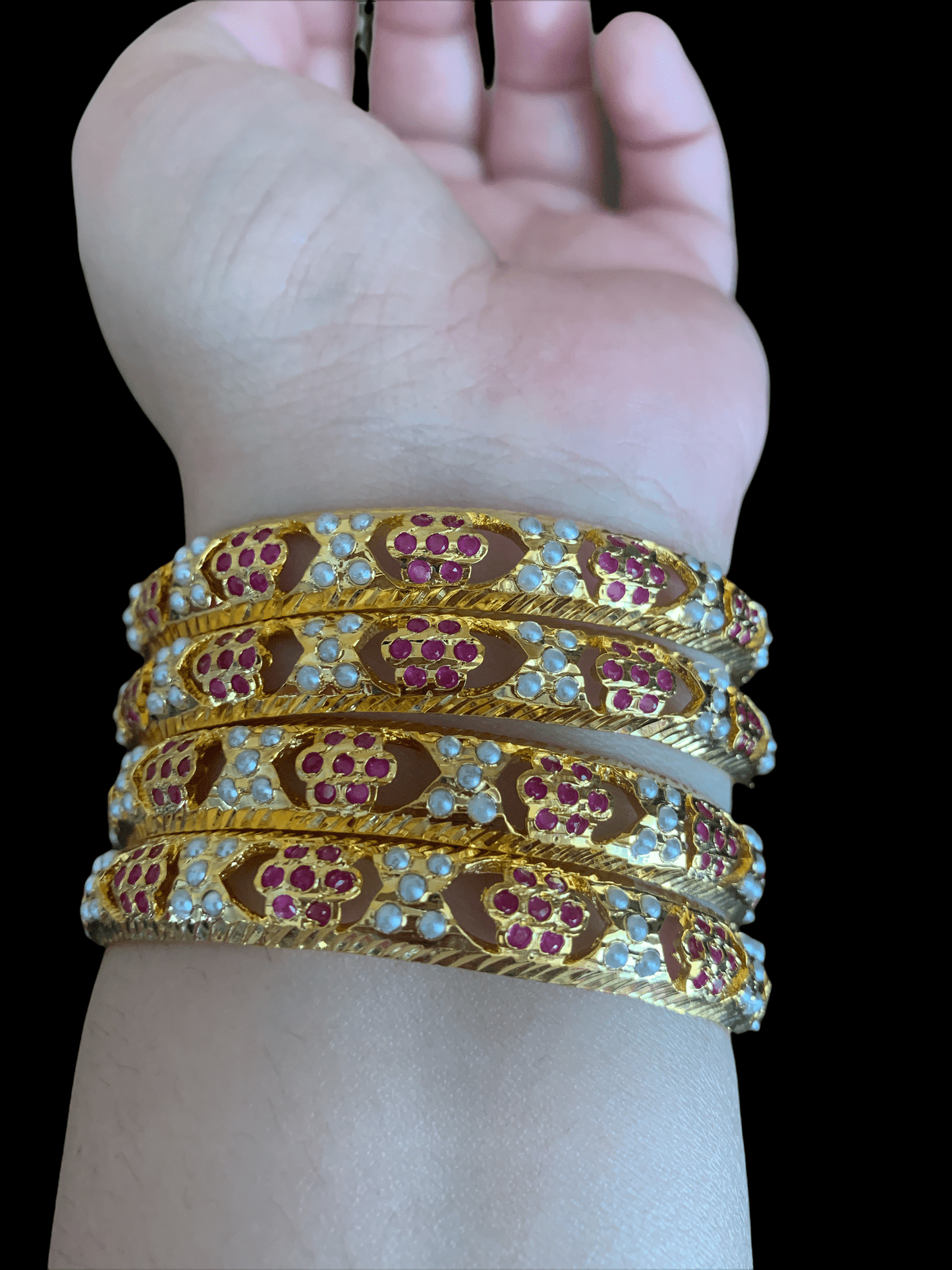 B91 Shama Ruby bangles ( READY TO SHIP )