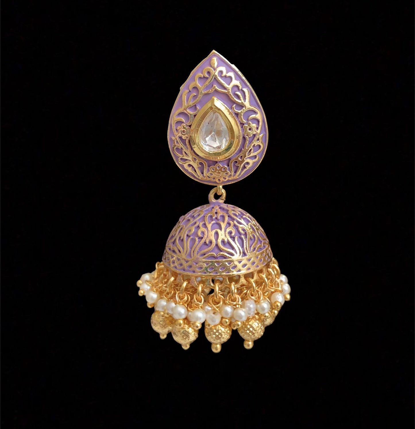 Reja jhumka purple ( READY TO SHIP )