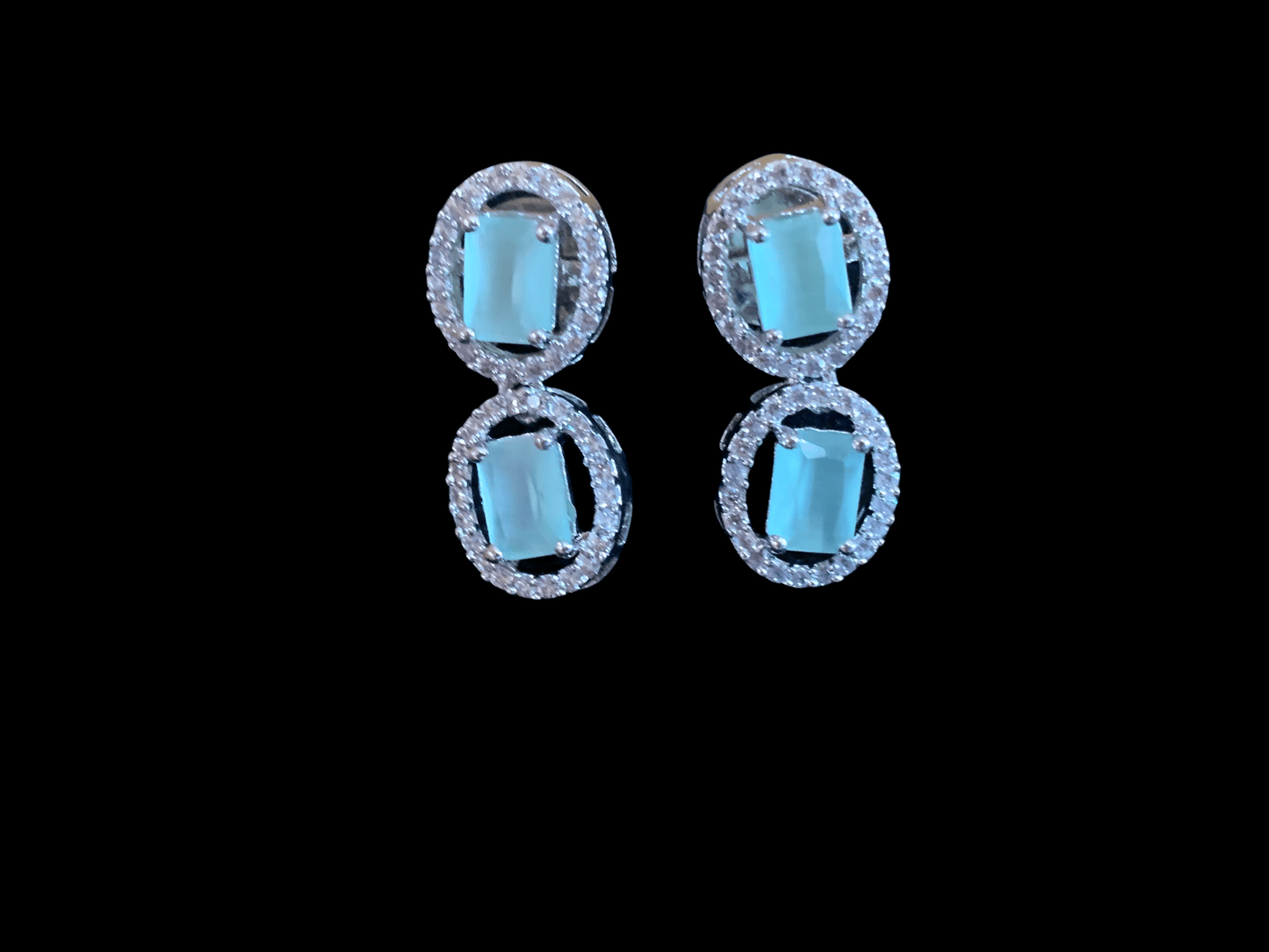 NS151 Anamika cz necklace - mint ( READY TO SHIP )