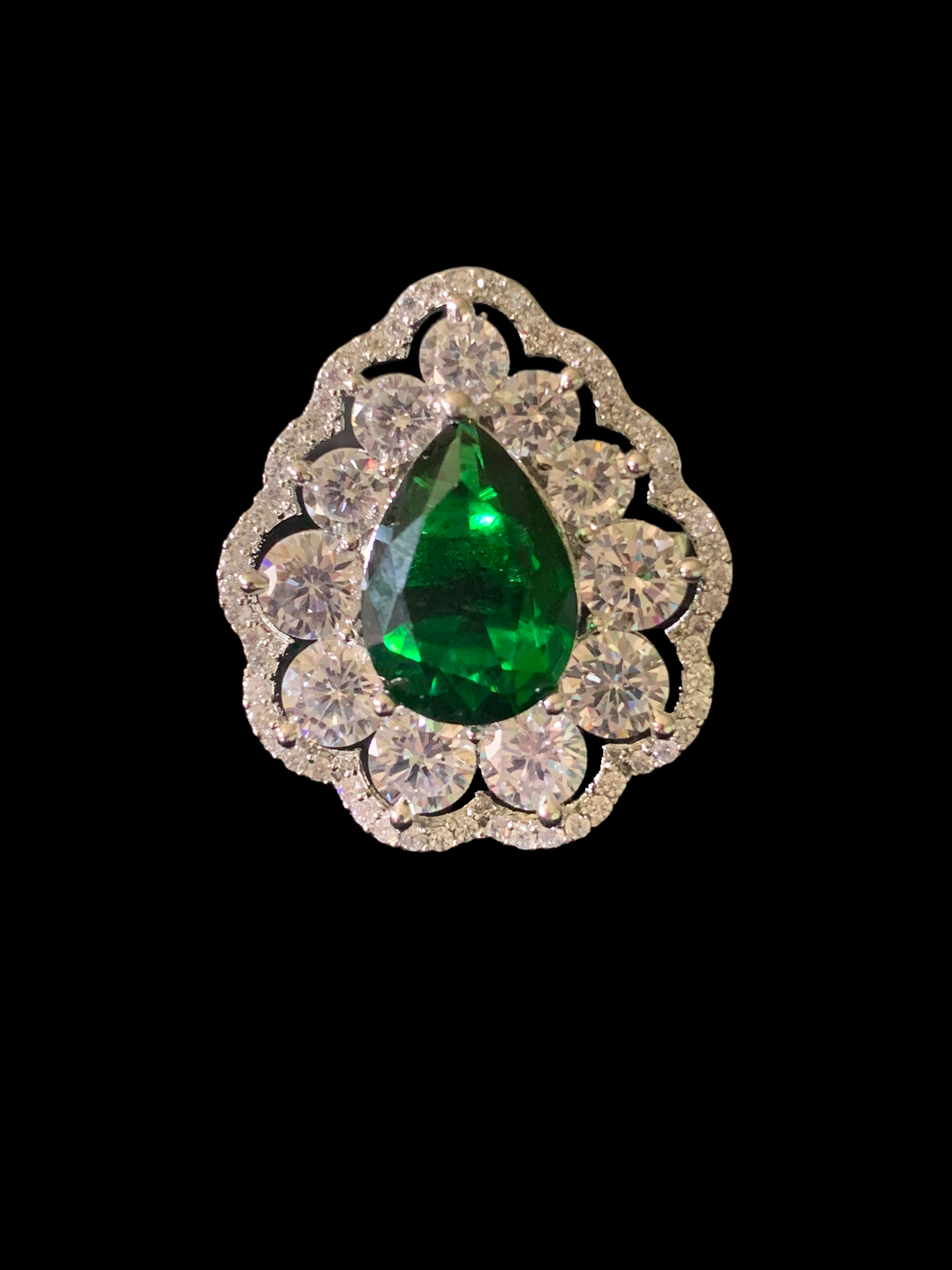 BR95 Cz necklace set - green ( READY TO SHIP )