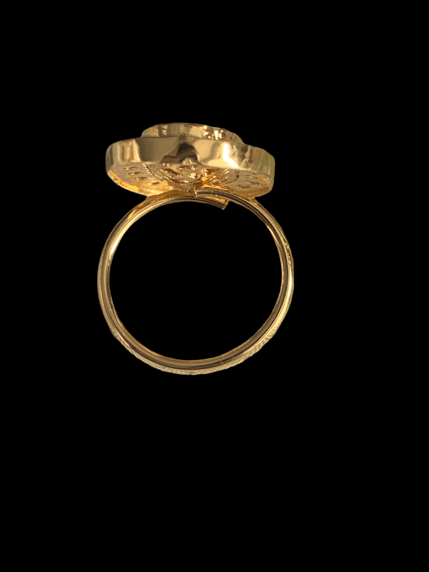 DJR63 Oval polki ring- green ( READY TO SHIP )