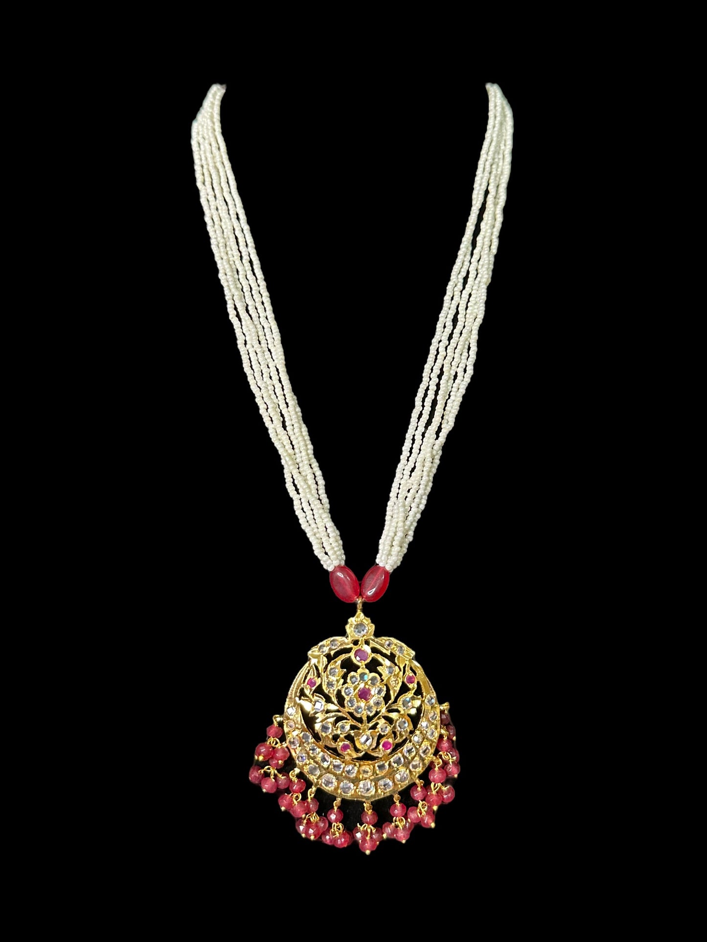 Romana pendant set in rubies ( READY TO SHIP )