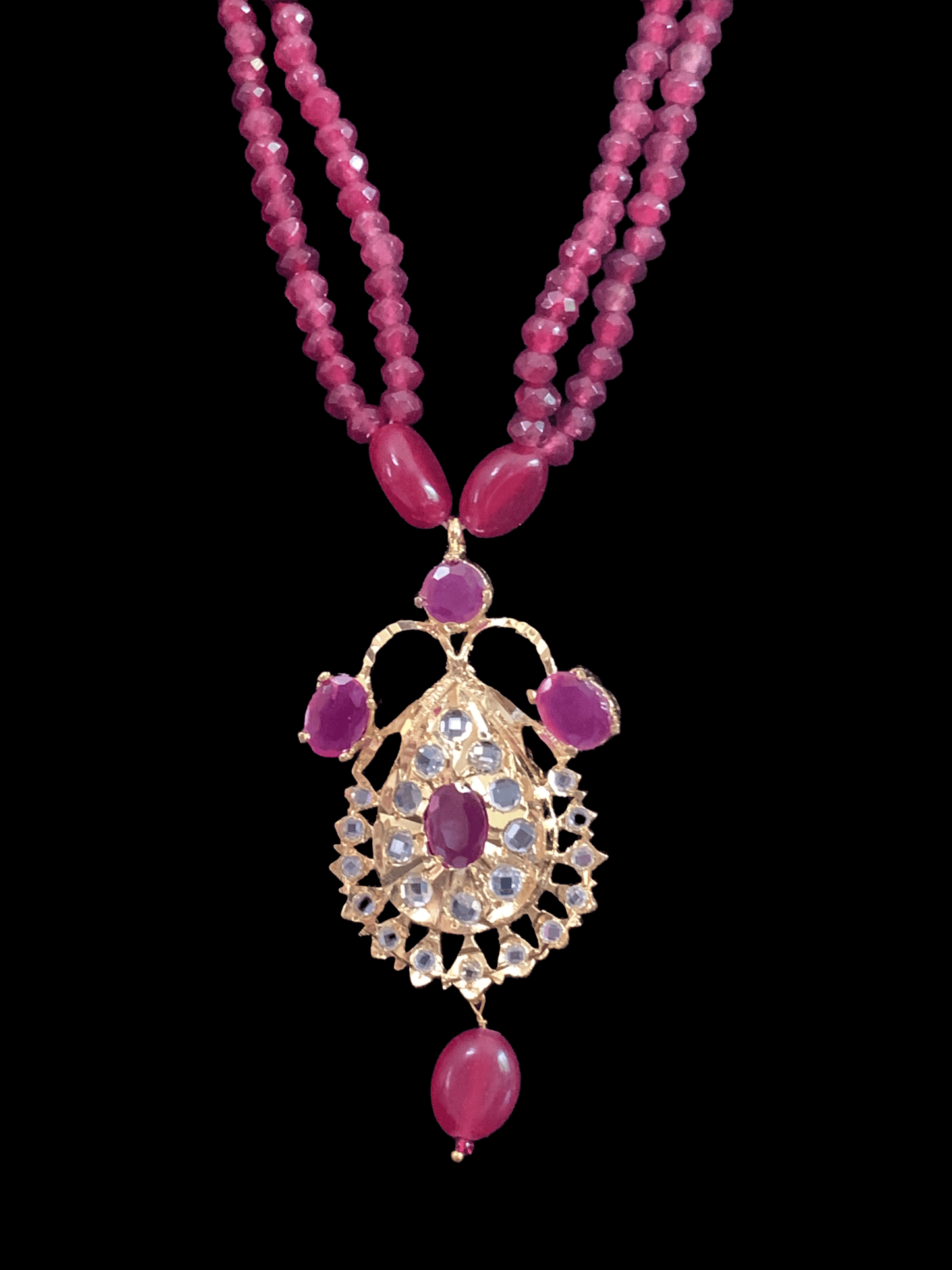 PS442 Jugni in faux ruby beads ( READY TO SHIP)