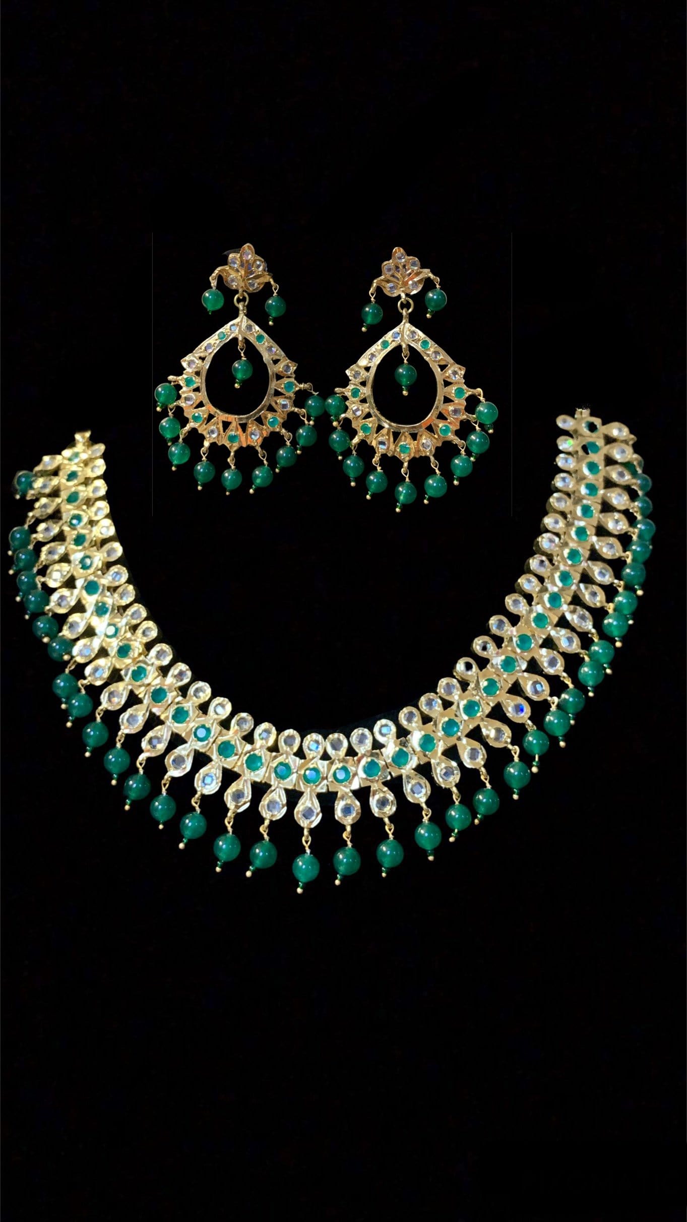 NS98 Mumtaz Barfi set green (READY TO SHIP)