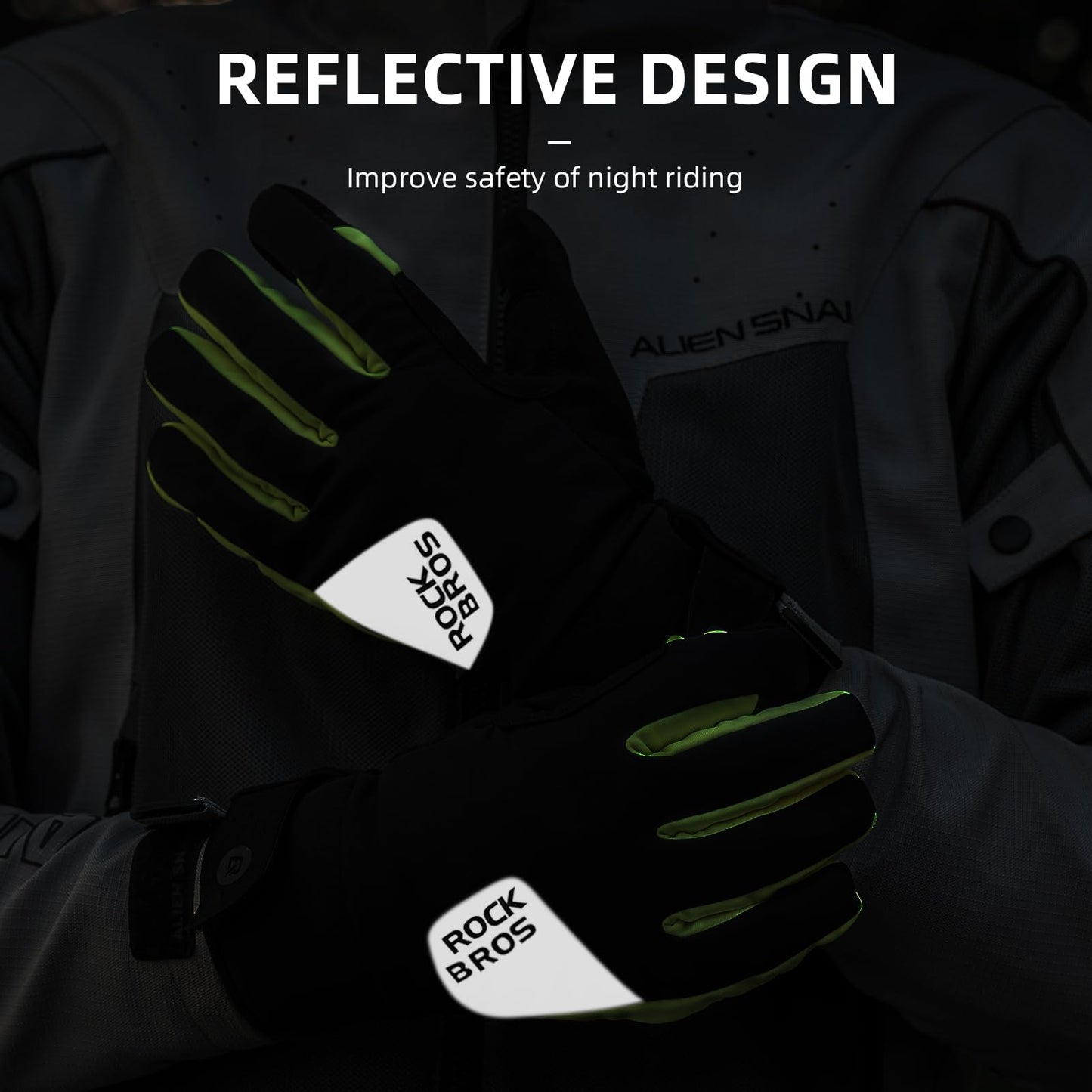 ROCKBROS Windproof Winter Cycling Padded Thermal Gloves for Men Women