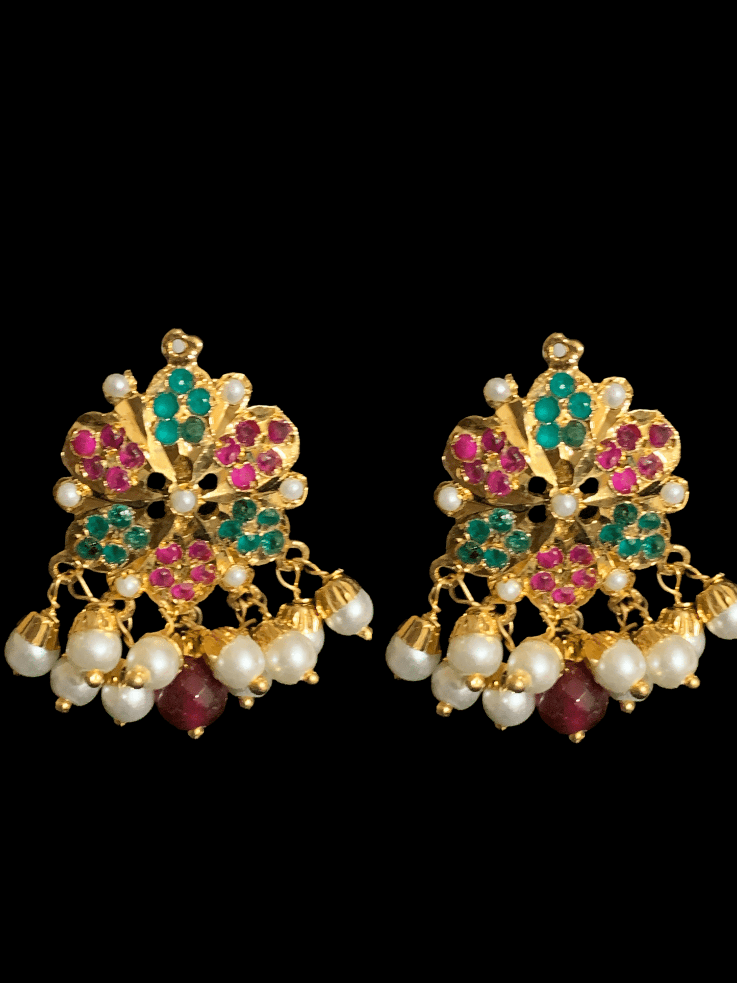 PS381 Maira pendant set in ruby emerald ( READY TO SHIP)