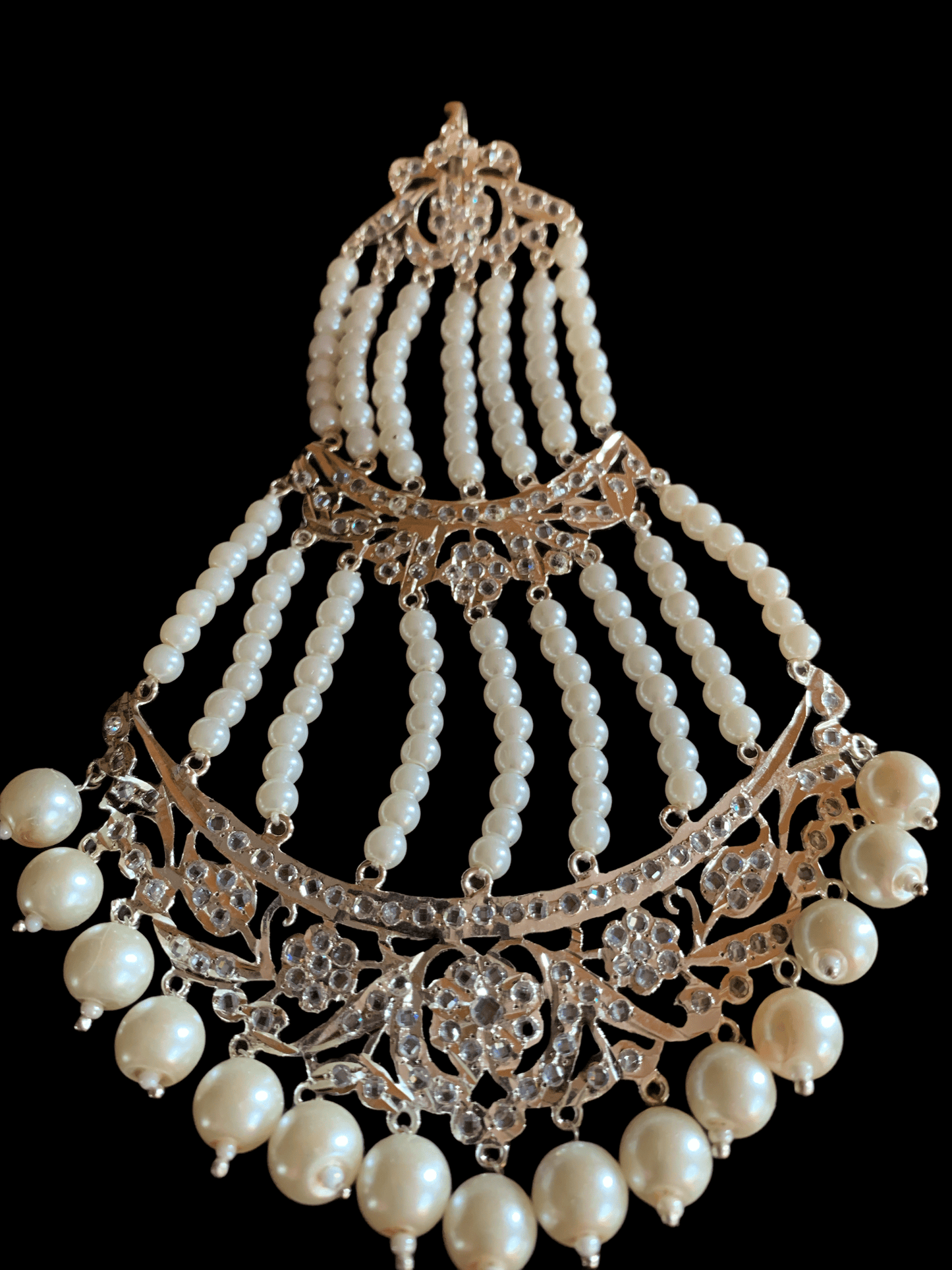 DJHR16 Insia silver plated jhoomar ( READY TO SHIP)