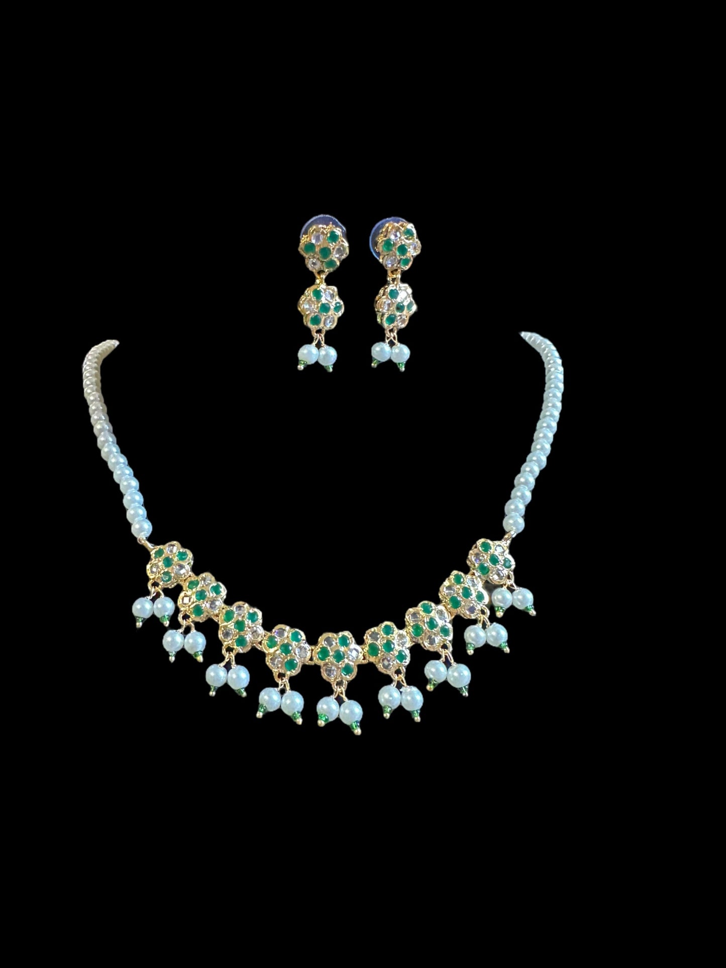 DNS36 gold plated necklace with earrings ( READY TO SHIP )