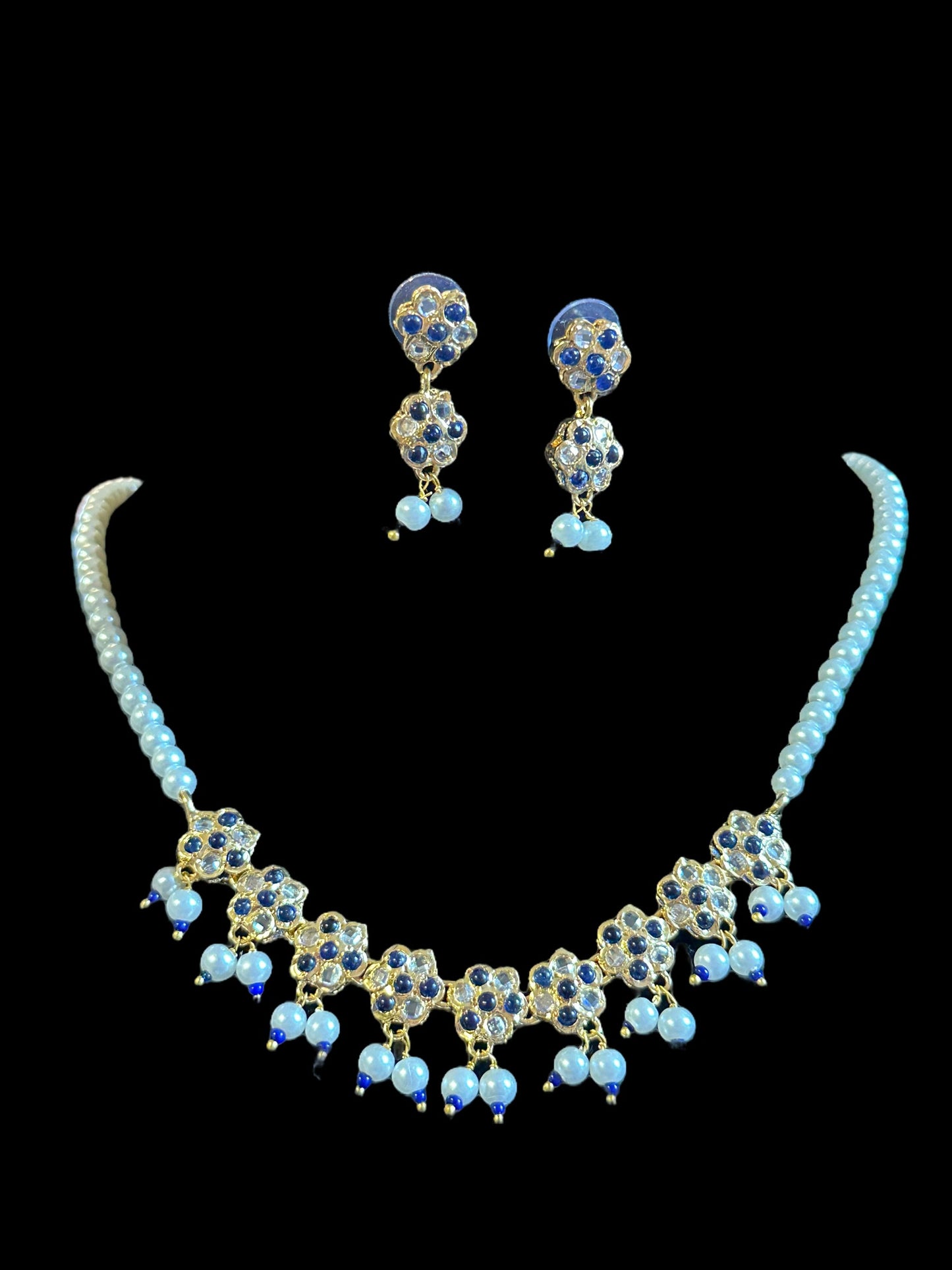 DNS39 gold plated necklace with earrings ( READY TO SHIP )
