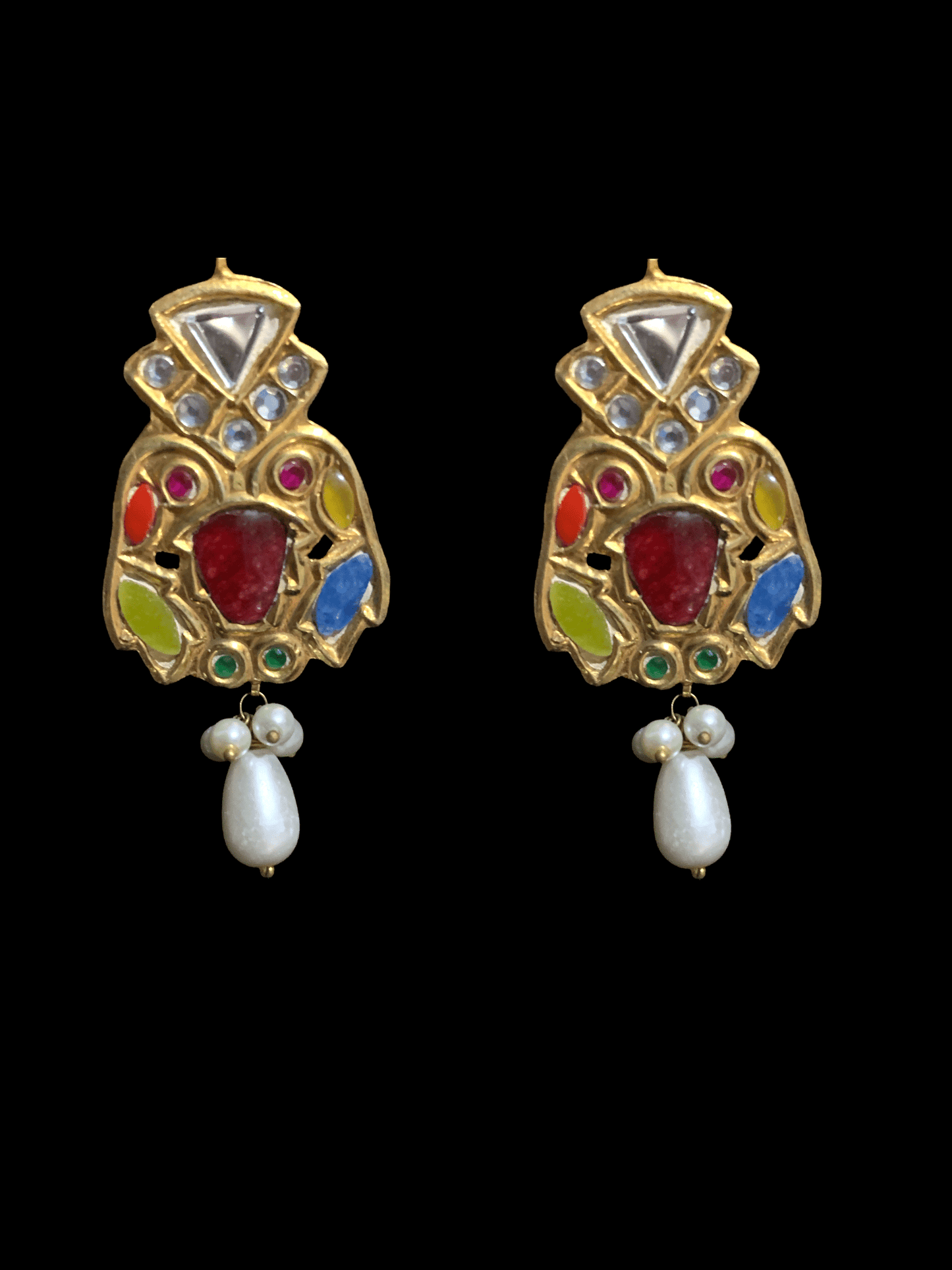 PS477 Navratan pendant set ( READY TO SHIP )