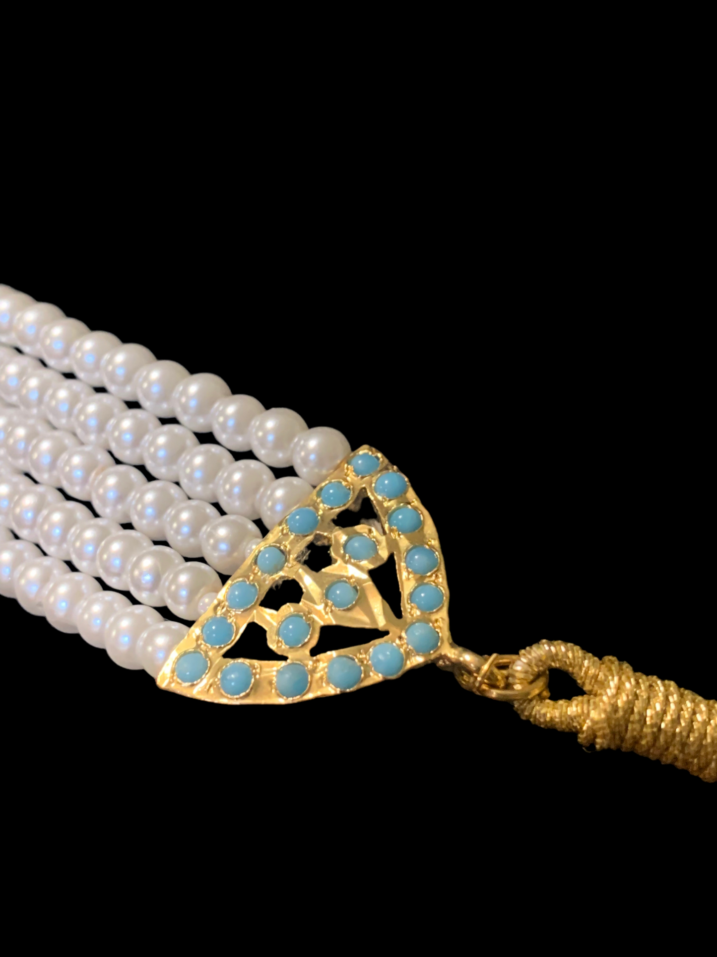 C197 Anushay ferozi / turquoise choker with earrings (SHIPS IN 4 WEEKS )