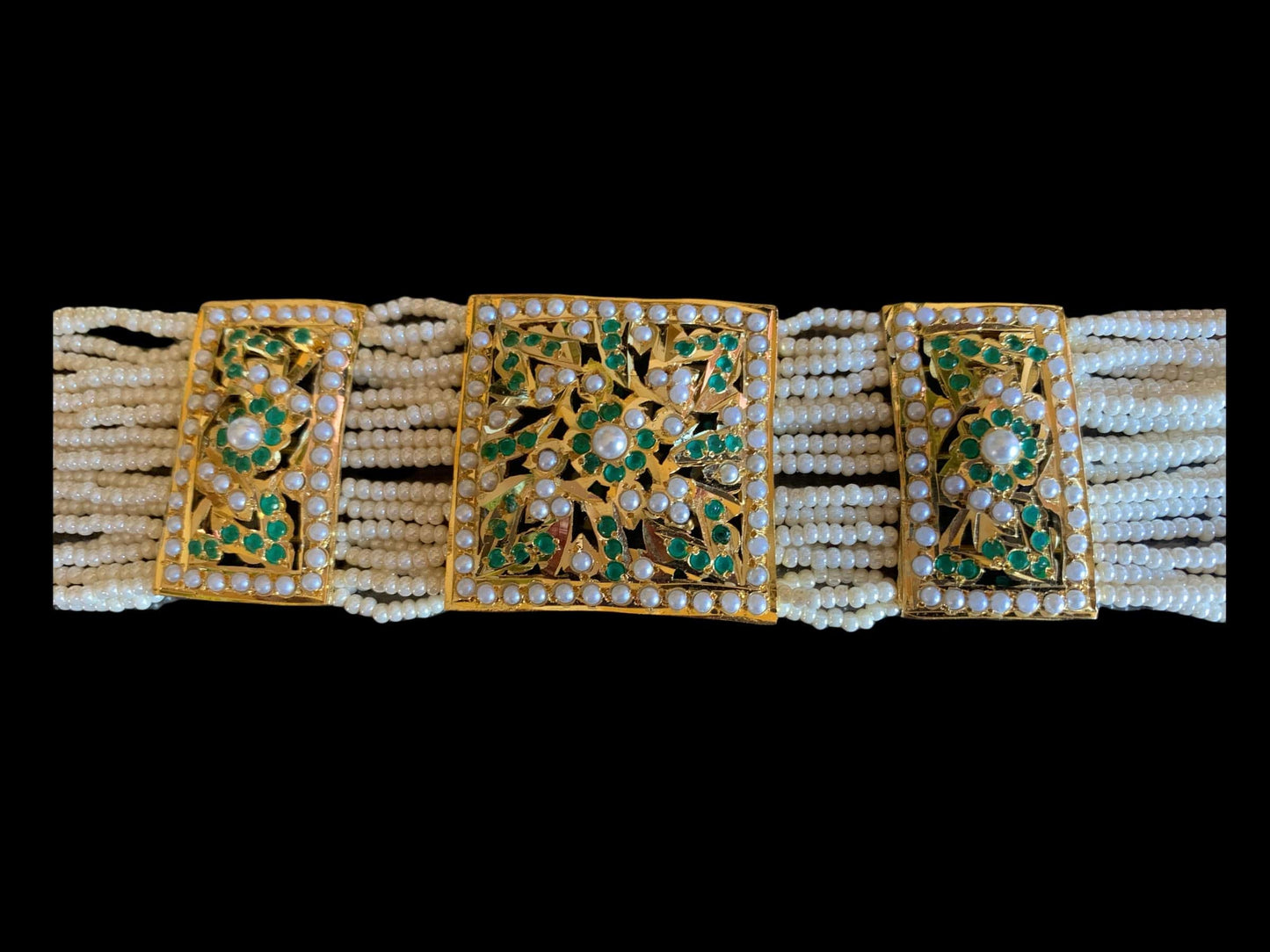 B80 Verdah jadau bracelet in green ( READY TO SHIP )