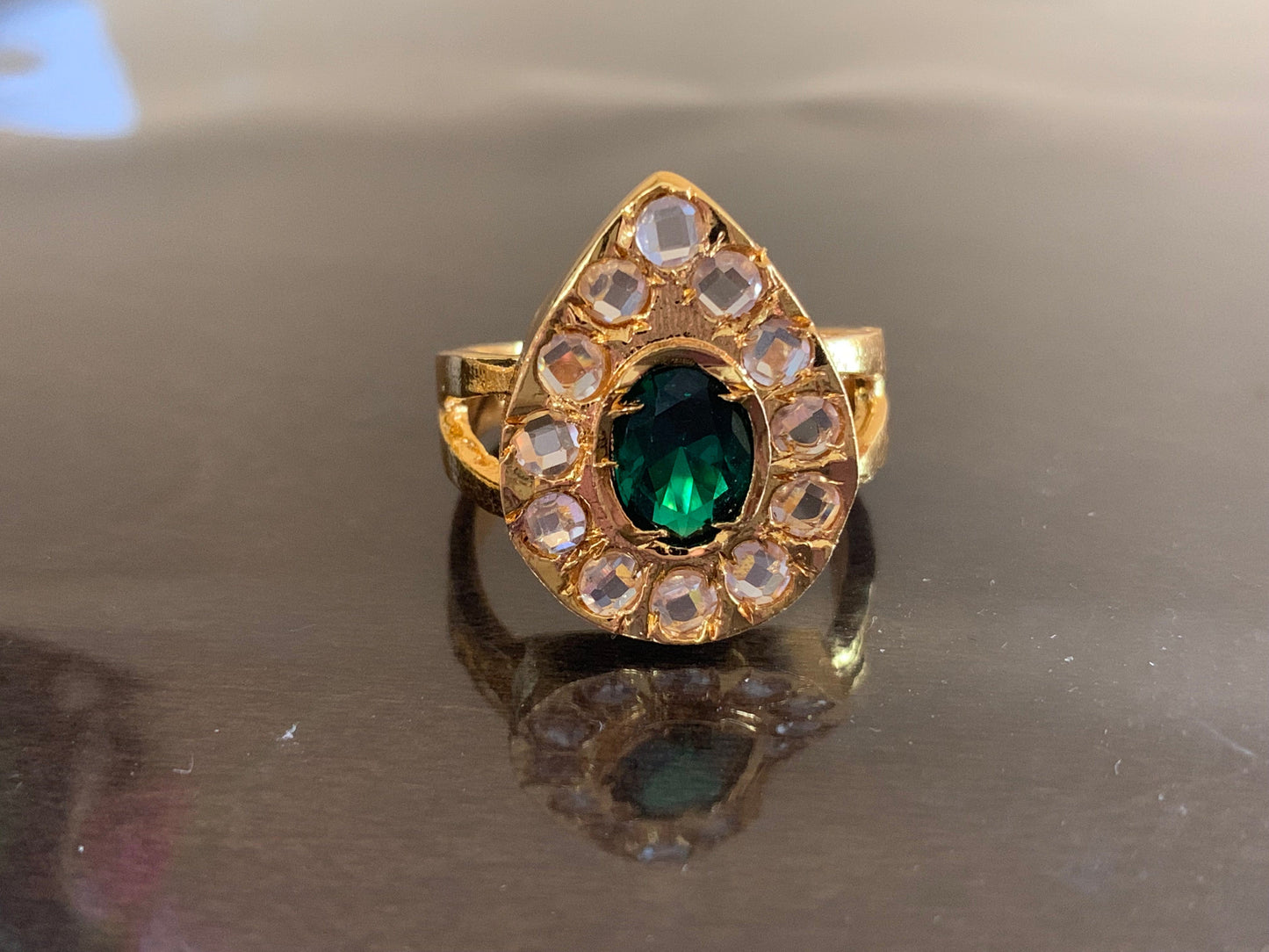DJR15 Cz polki ring ( READY TO SHIP)