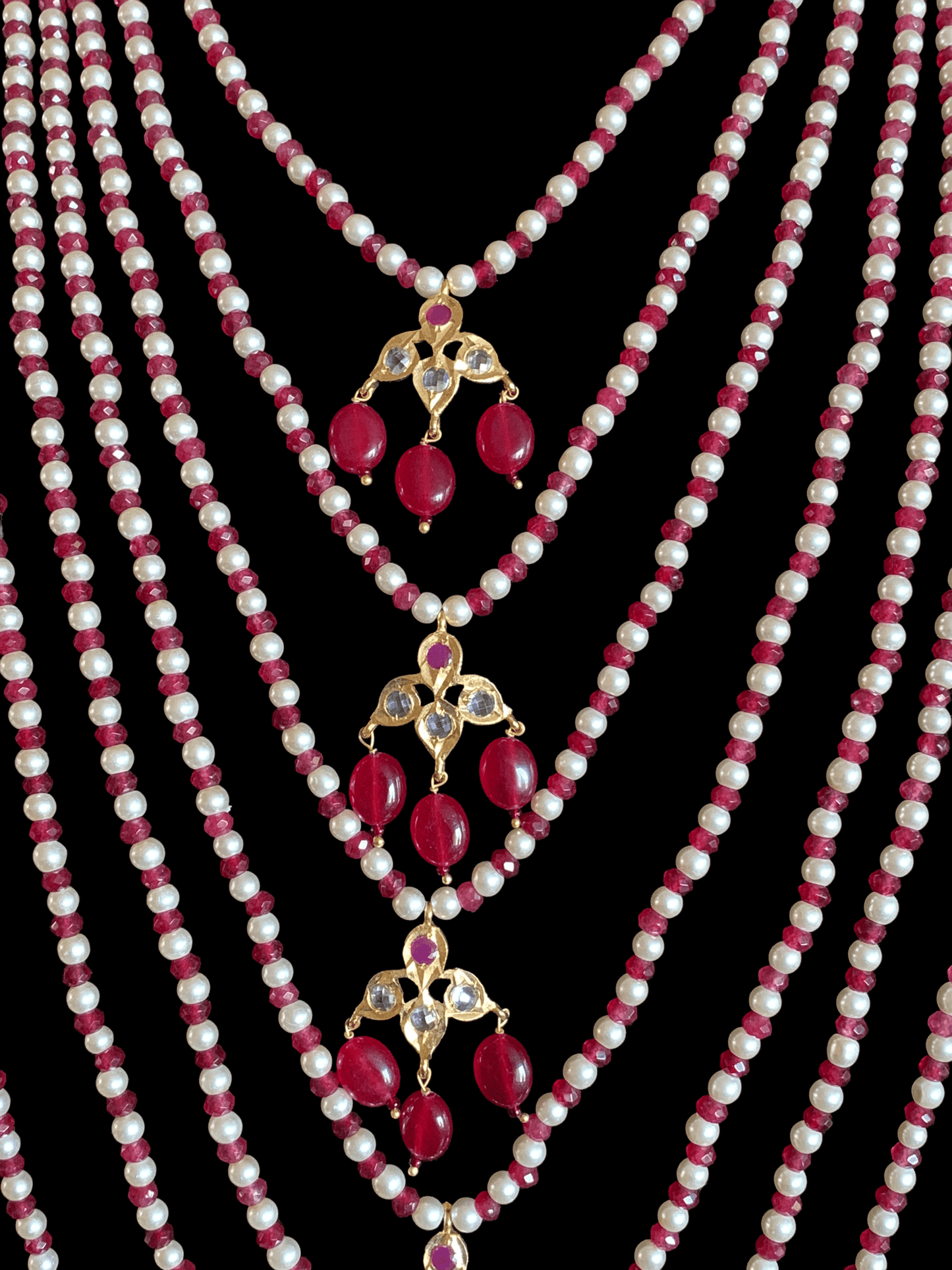 SAT65 Insia satlada in ruby beads ( READY TO SHIP )