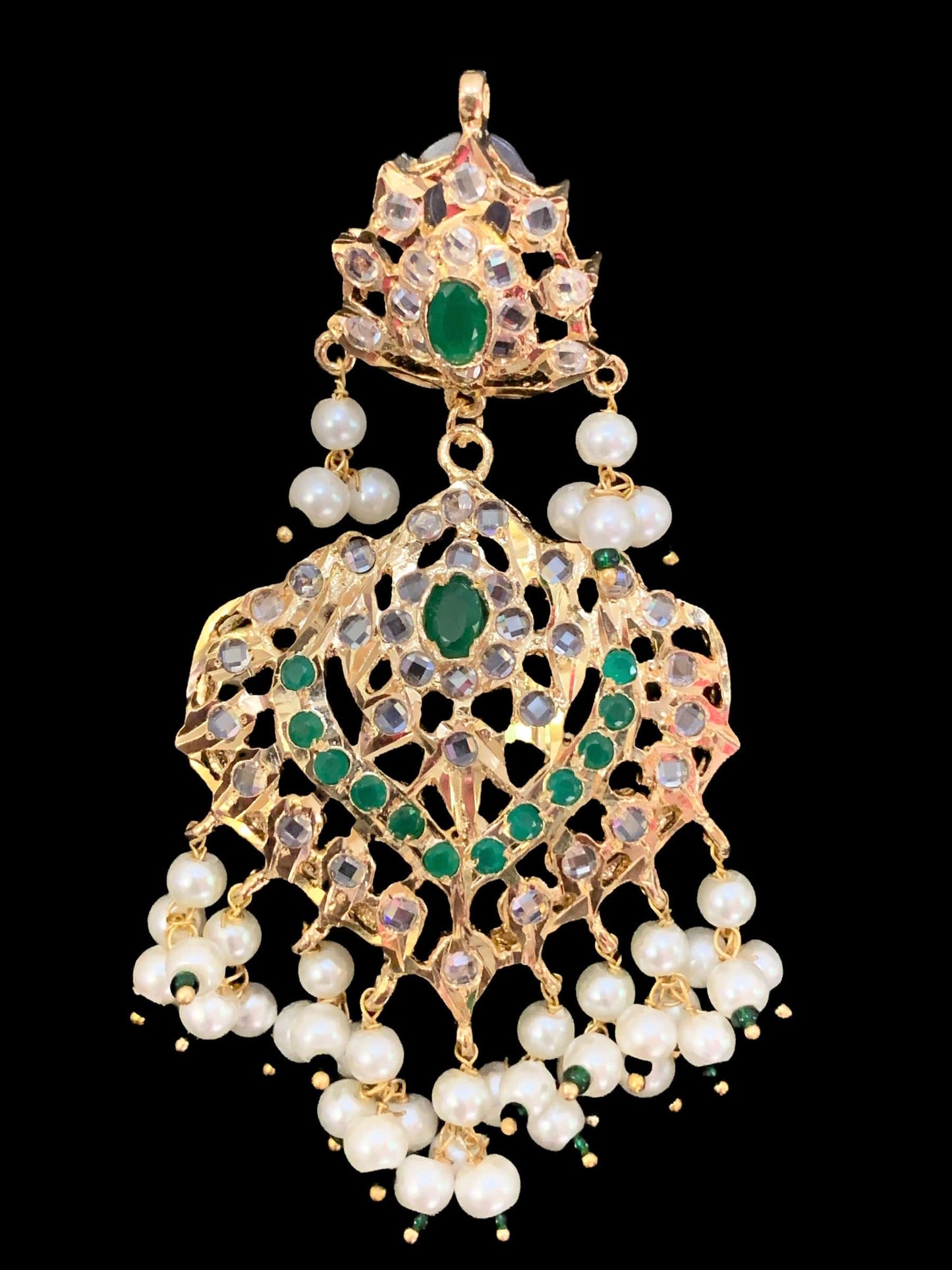 Ekta earrings in green DER34 ( SHIPS IN 3 WEEKS )