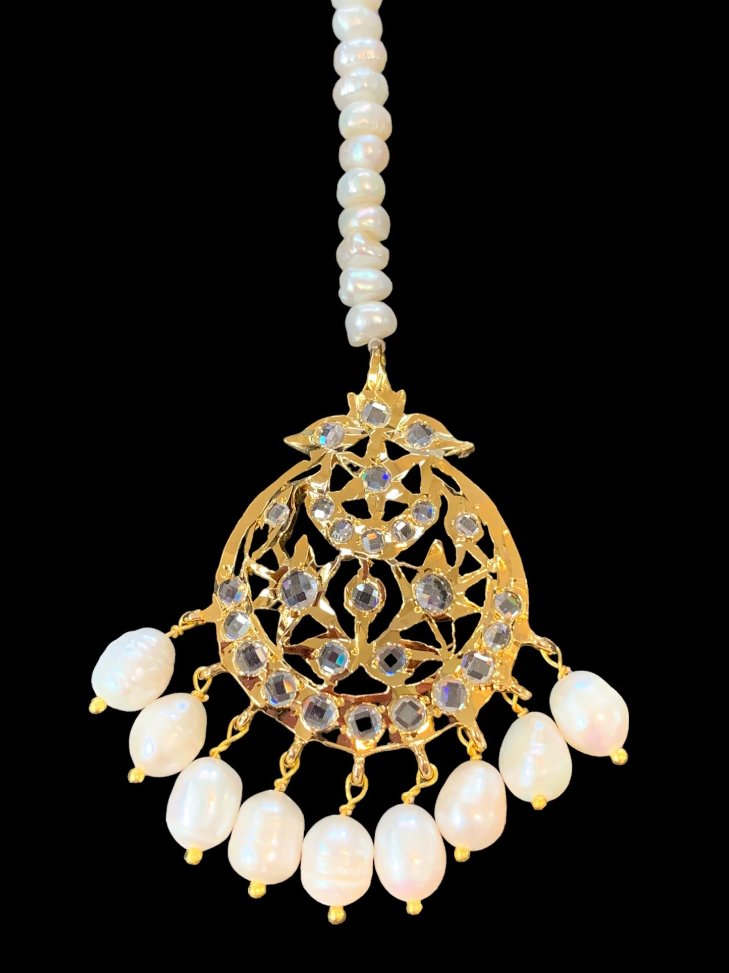 DJTK107 Lahar fresh water pearl tika ( READY TO SHIP )