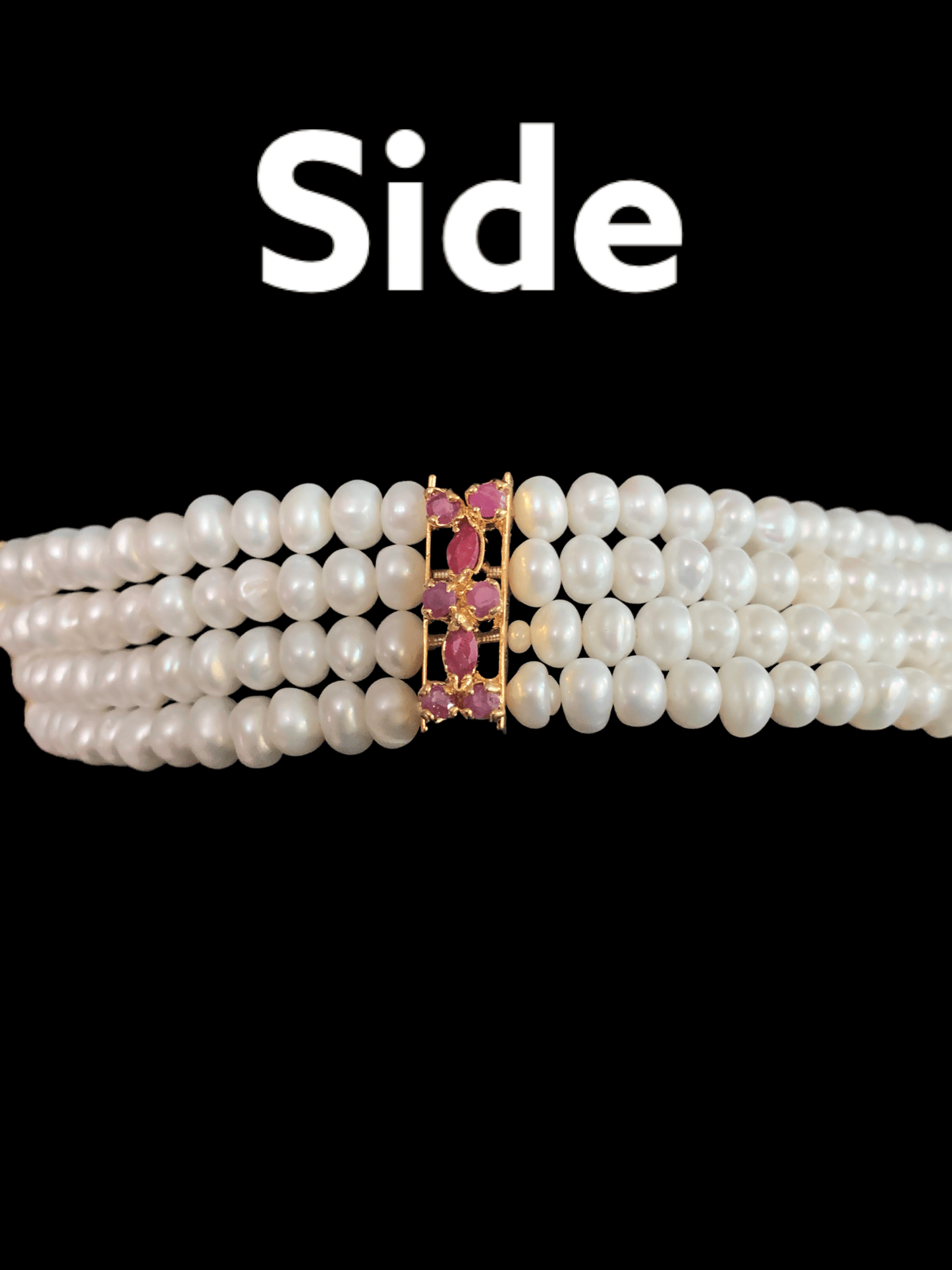 C117 Ruby choker with earrings ( READY TO SHIP )