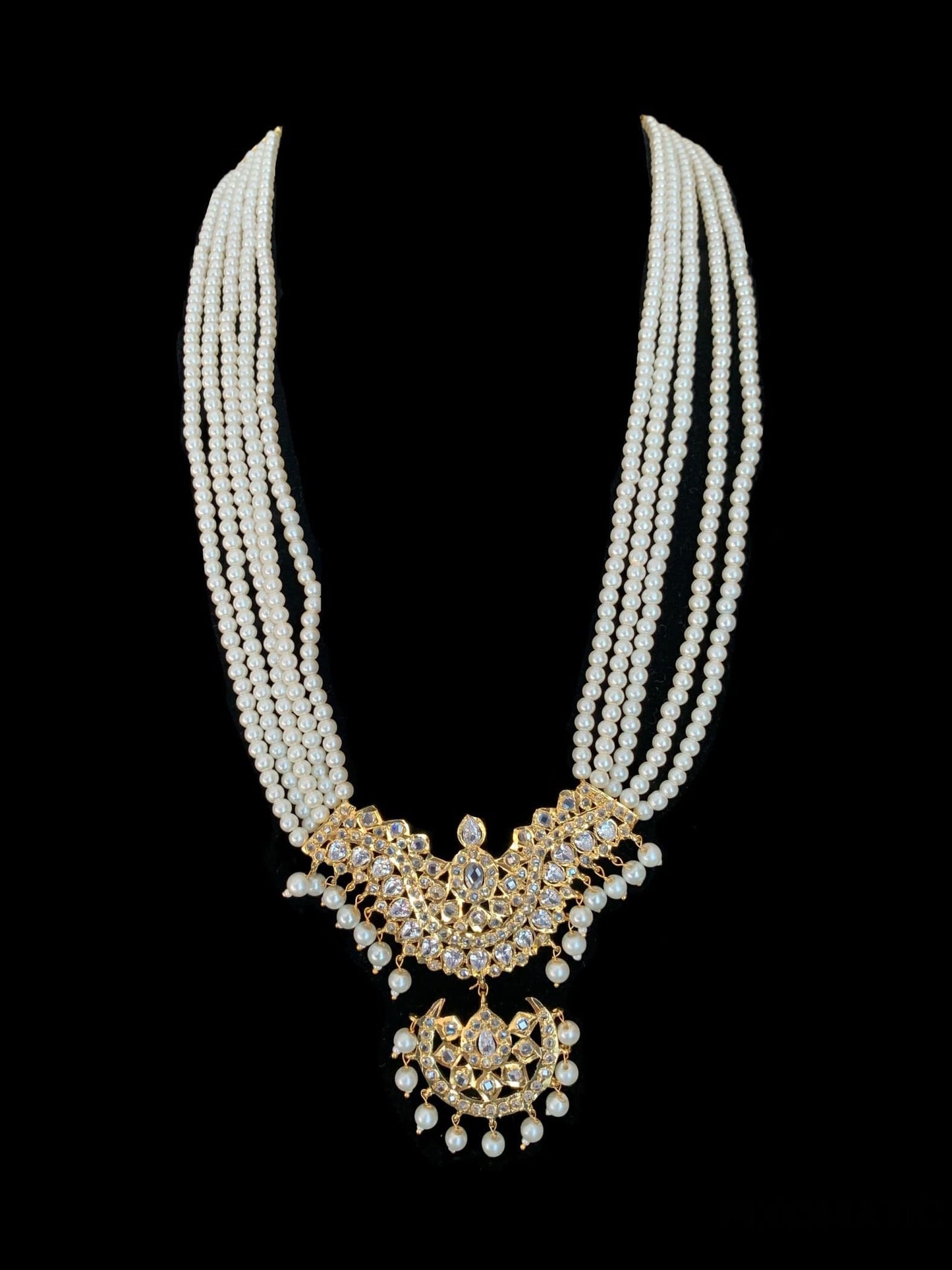 LN50 Ramia shell pearl rani haar with earrings( READY TO SHIP )