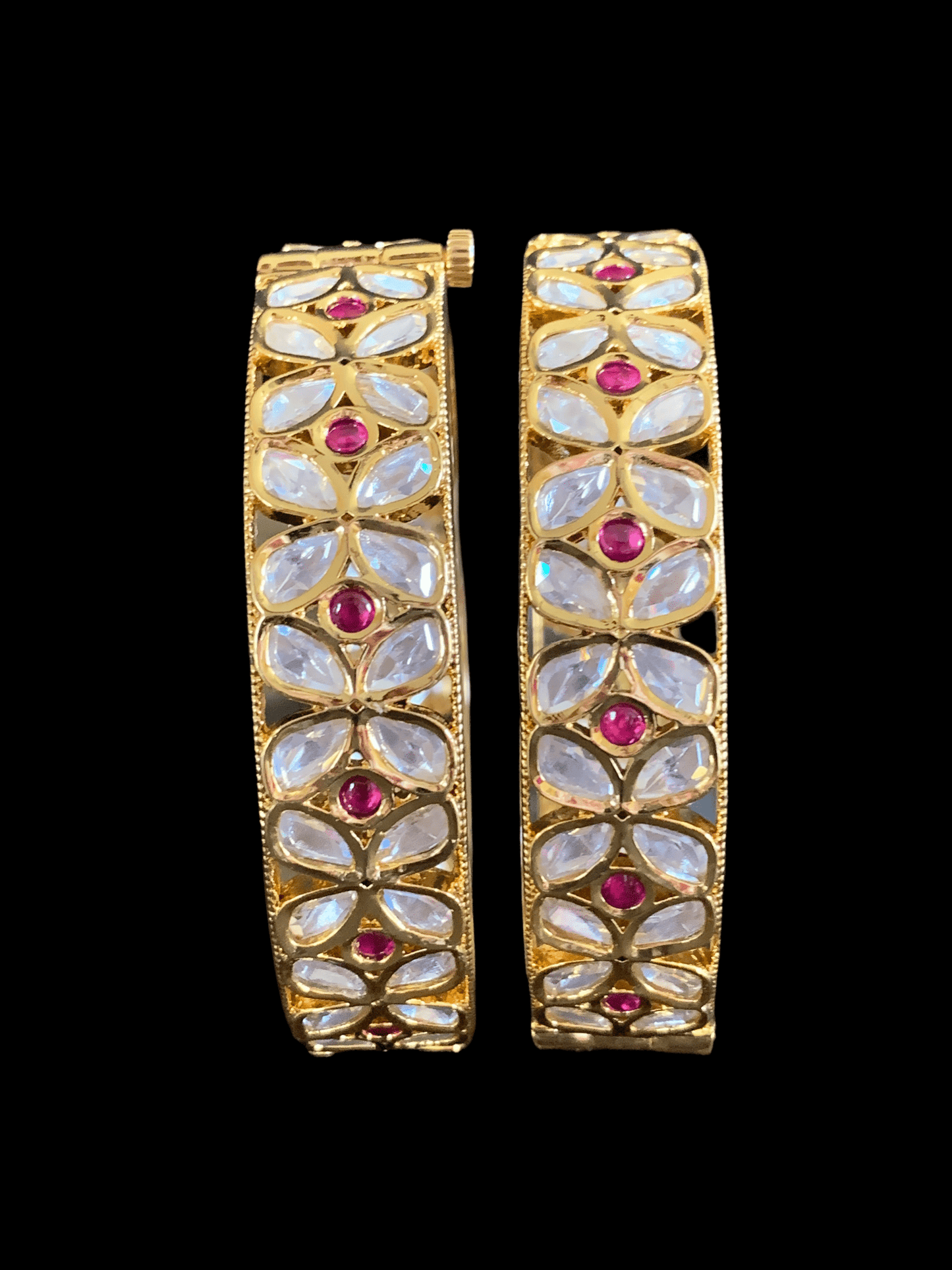 B84 Roohi polki bangles - 1 pair ( READY TO SHIP )