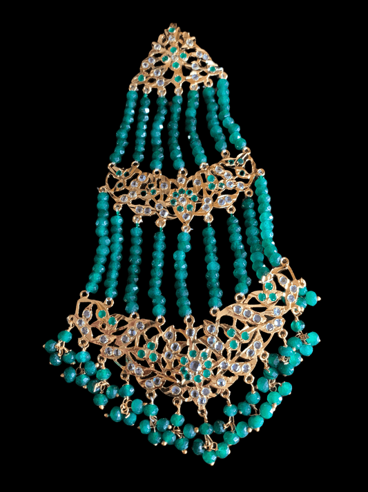 DJHR13 Nisa jhoomar in green    ( READY TO SHIP  )