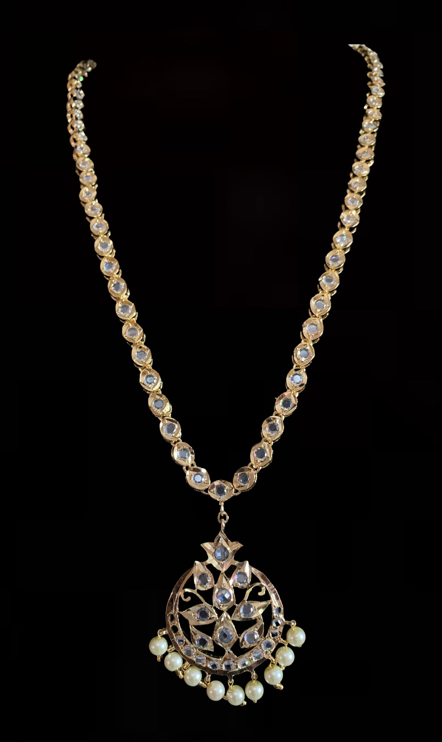 Meena barfi necklace set ( SHIPS IN 4 WEEKS )