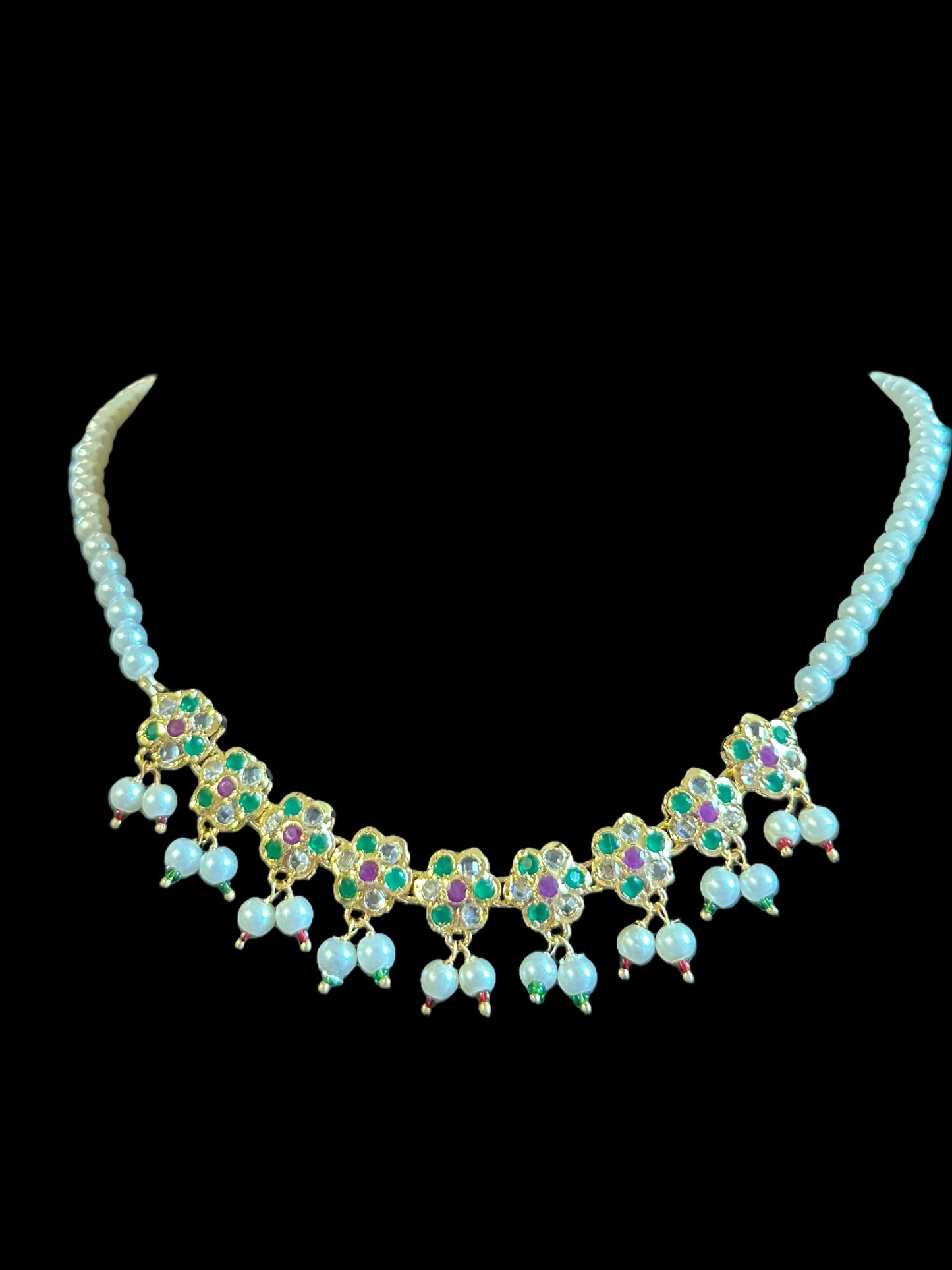 DNS38 gold plated necklace with earrings ( READY TO SHIP )