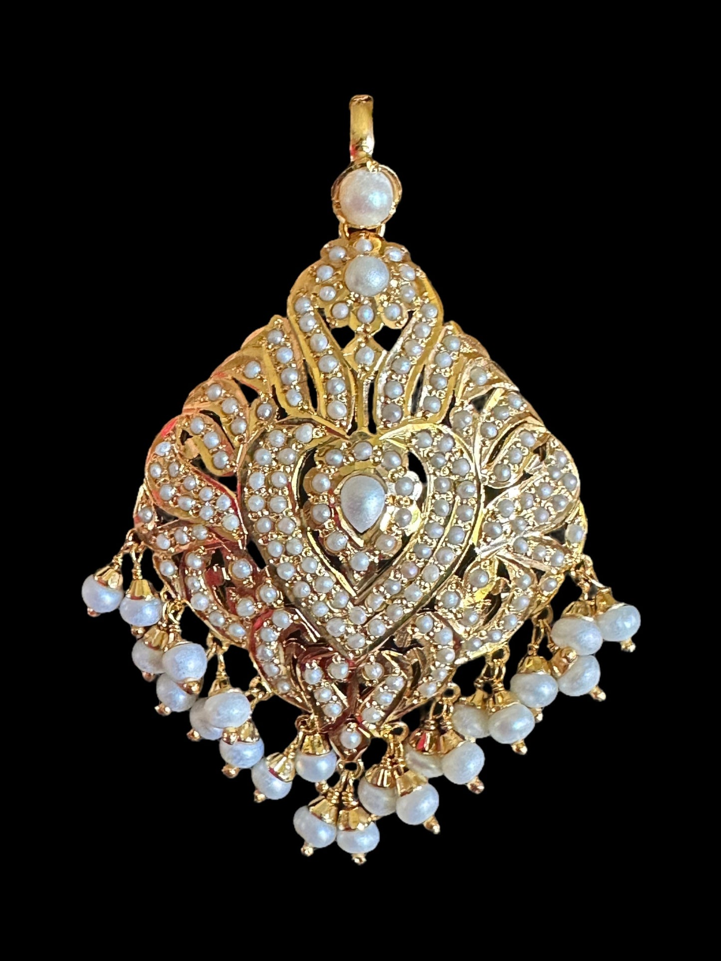 Fresh water pearl gold plated silver pendant set ( SHIPS IN 4 WEEKS )