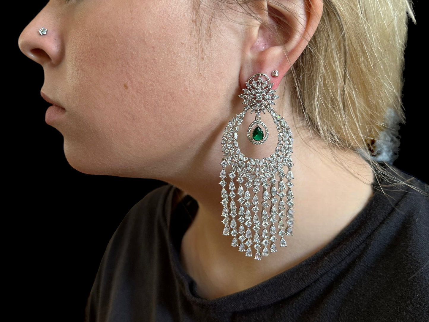 DER501 Elise silver plated earrings ( READY TO SHIP )