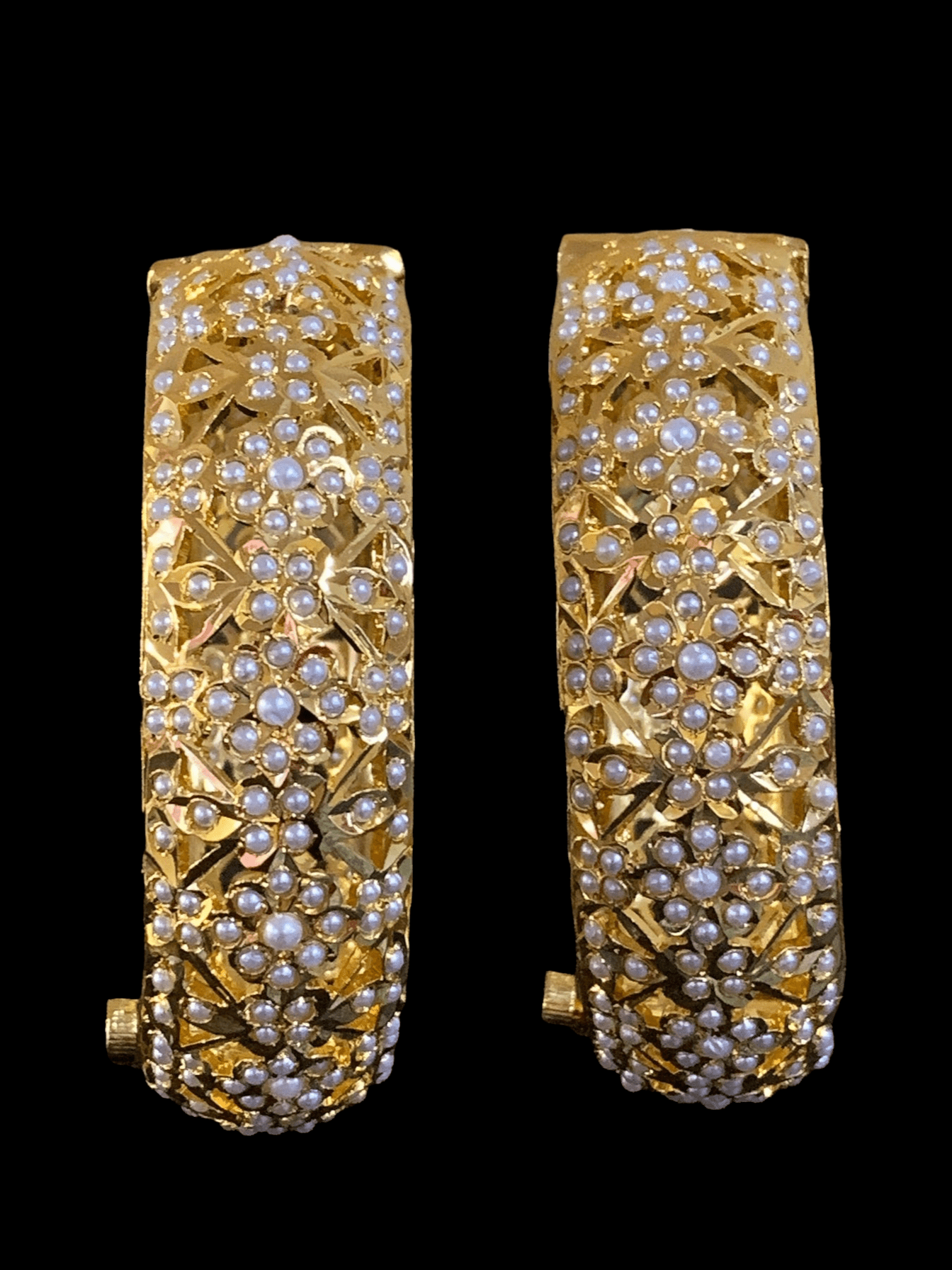 B5 Shibra bangles in pearls one pair ( READY TO SHIP )