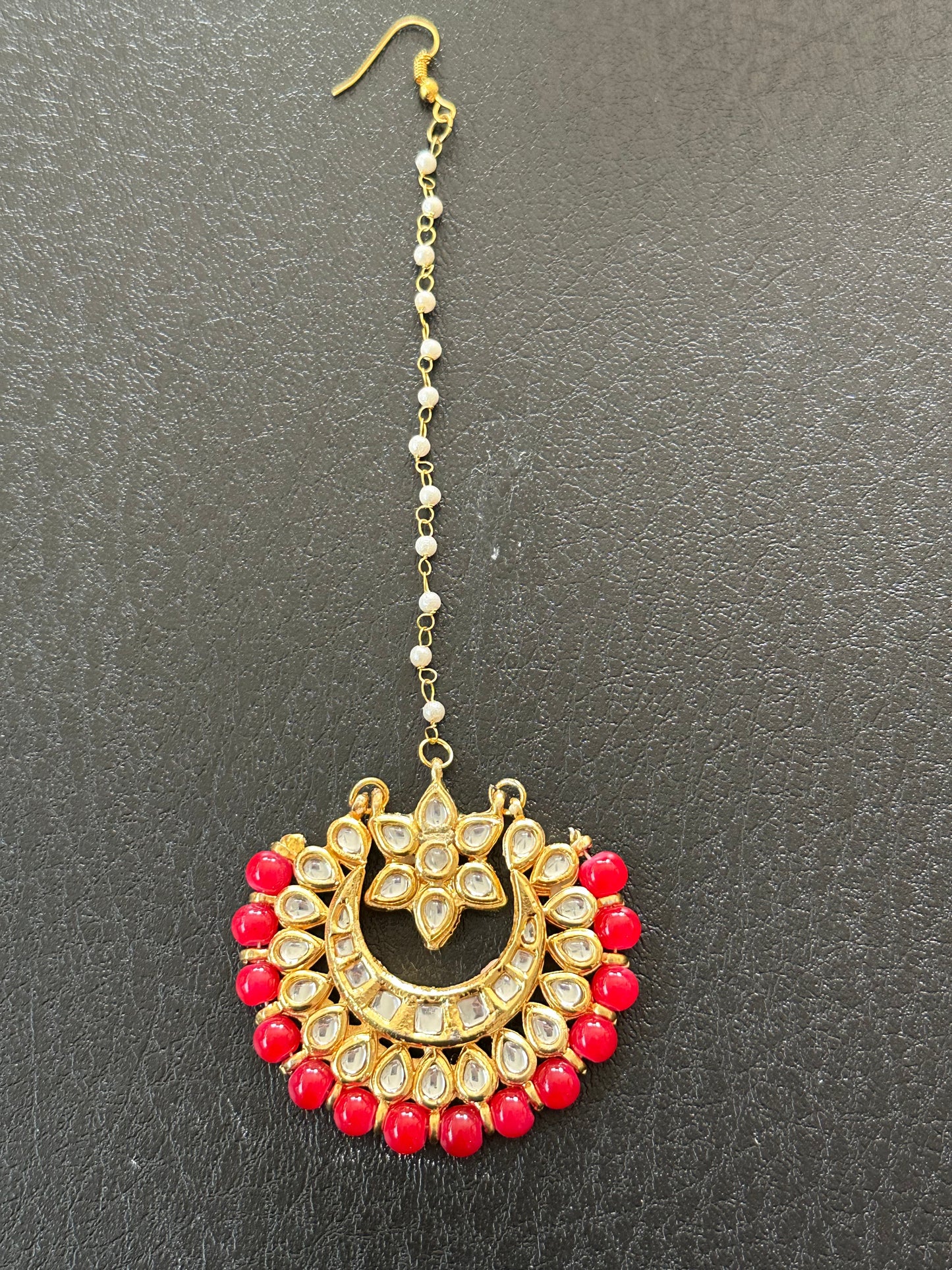 DJTK114 kundan meenakari tika  (READY TO SHIP  )