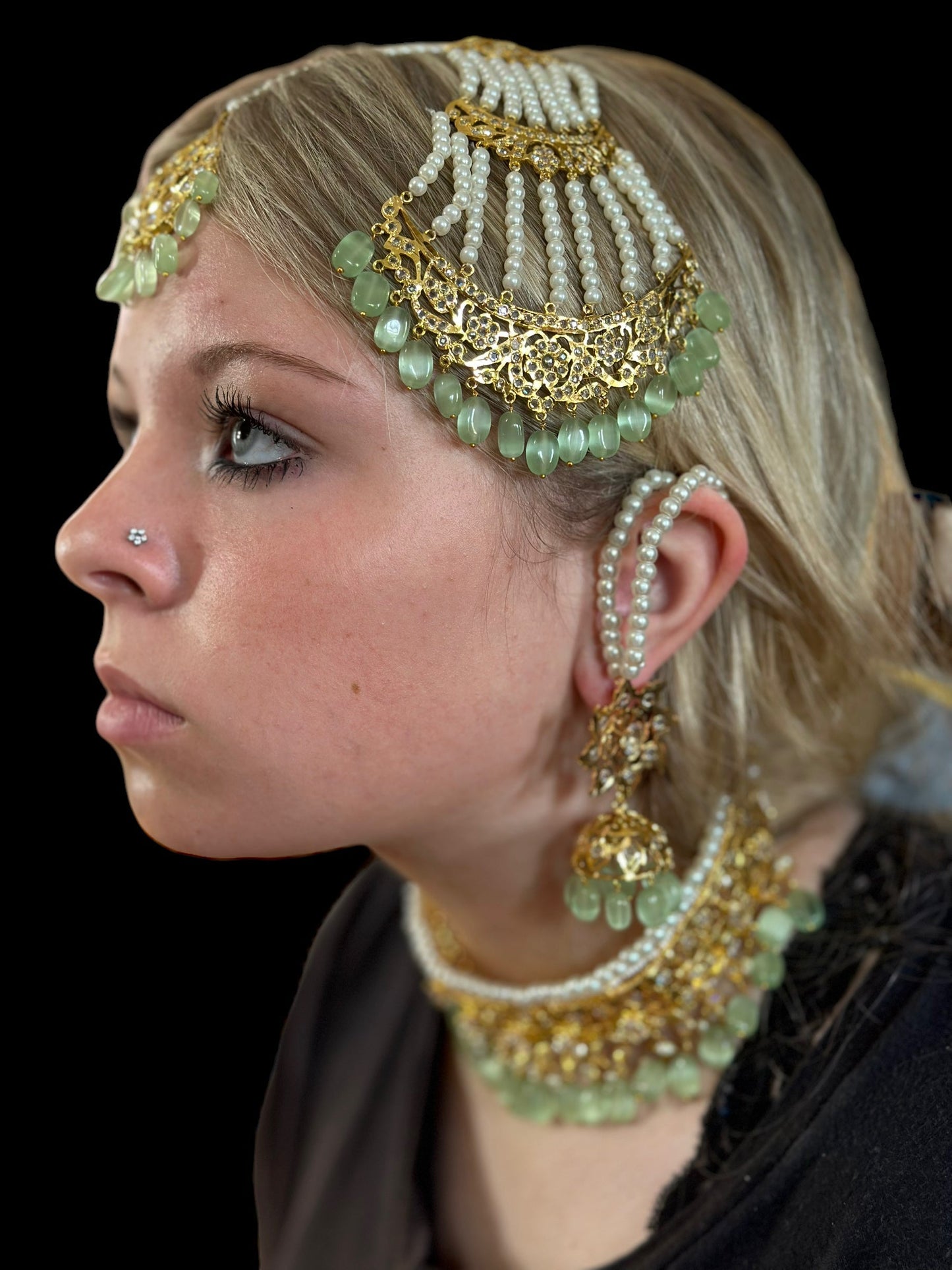 BR72A Insia bridal jadavi lacha set ( SHIPS IN 3 WEEKS )