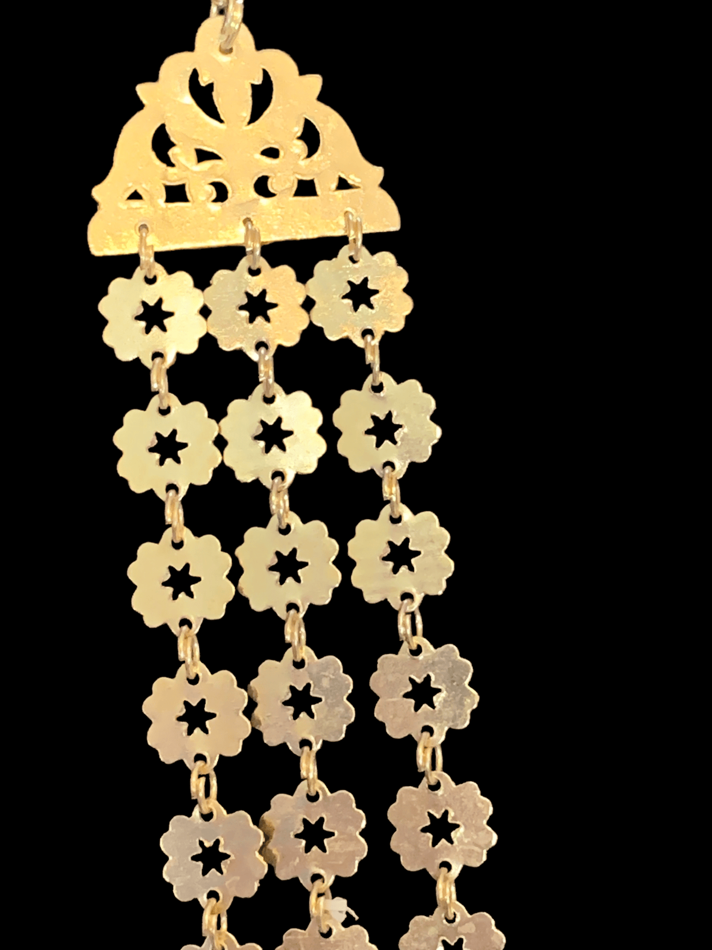 Chandan haar necklace in silver with gold plating ( SHIPS IN 4 WEEKS )