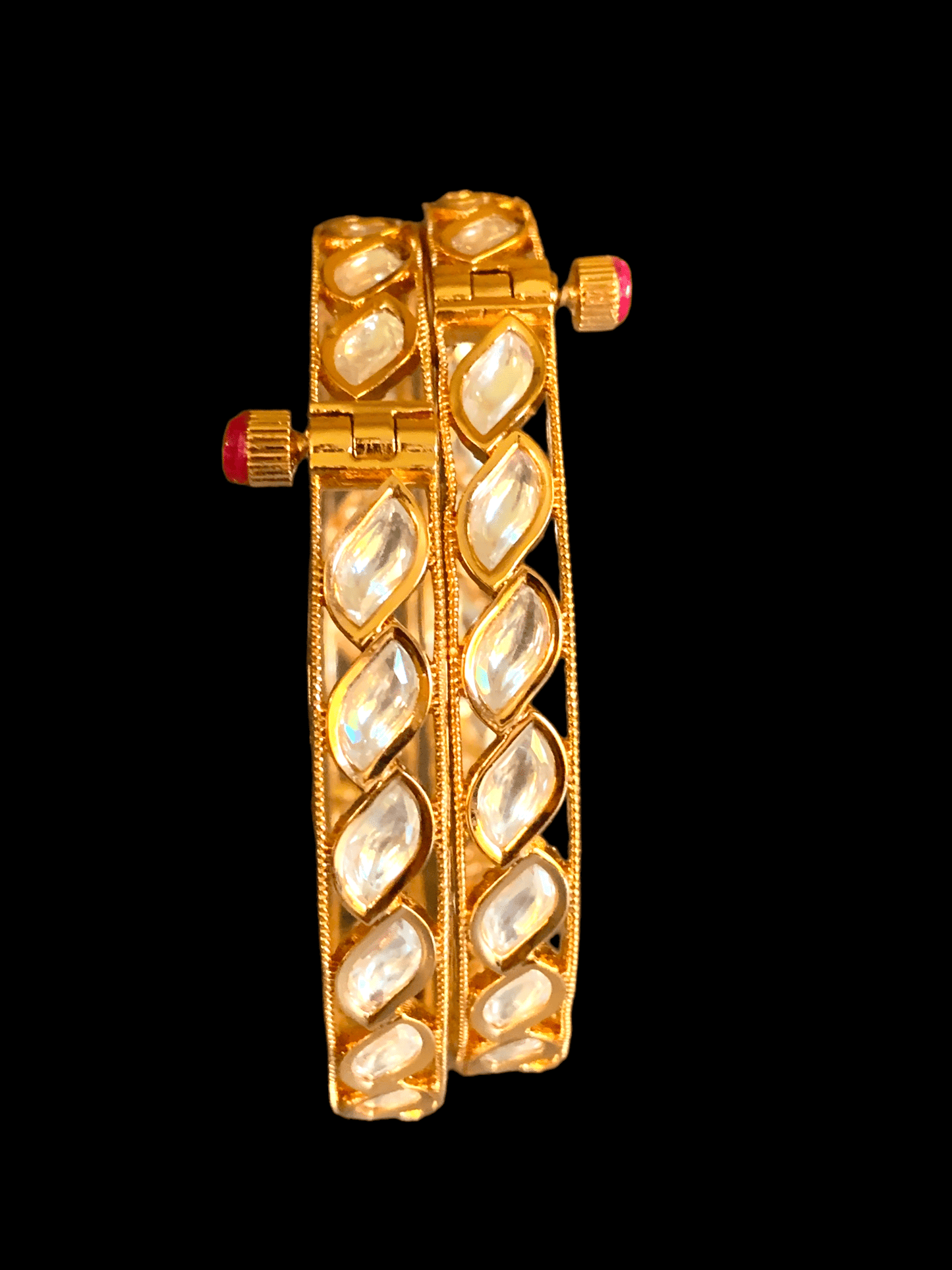 B61 rose gold polki bangles ( READY TO SHIP)