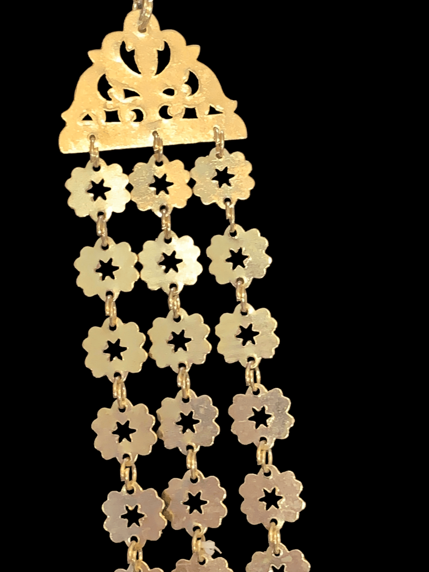 Chandan haar necklace in silver with gold plating ( SHIPS IN 4 WEEKS )