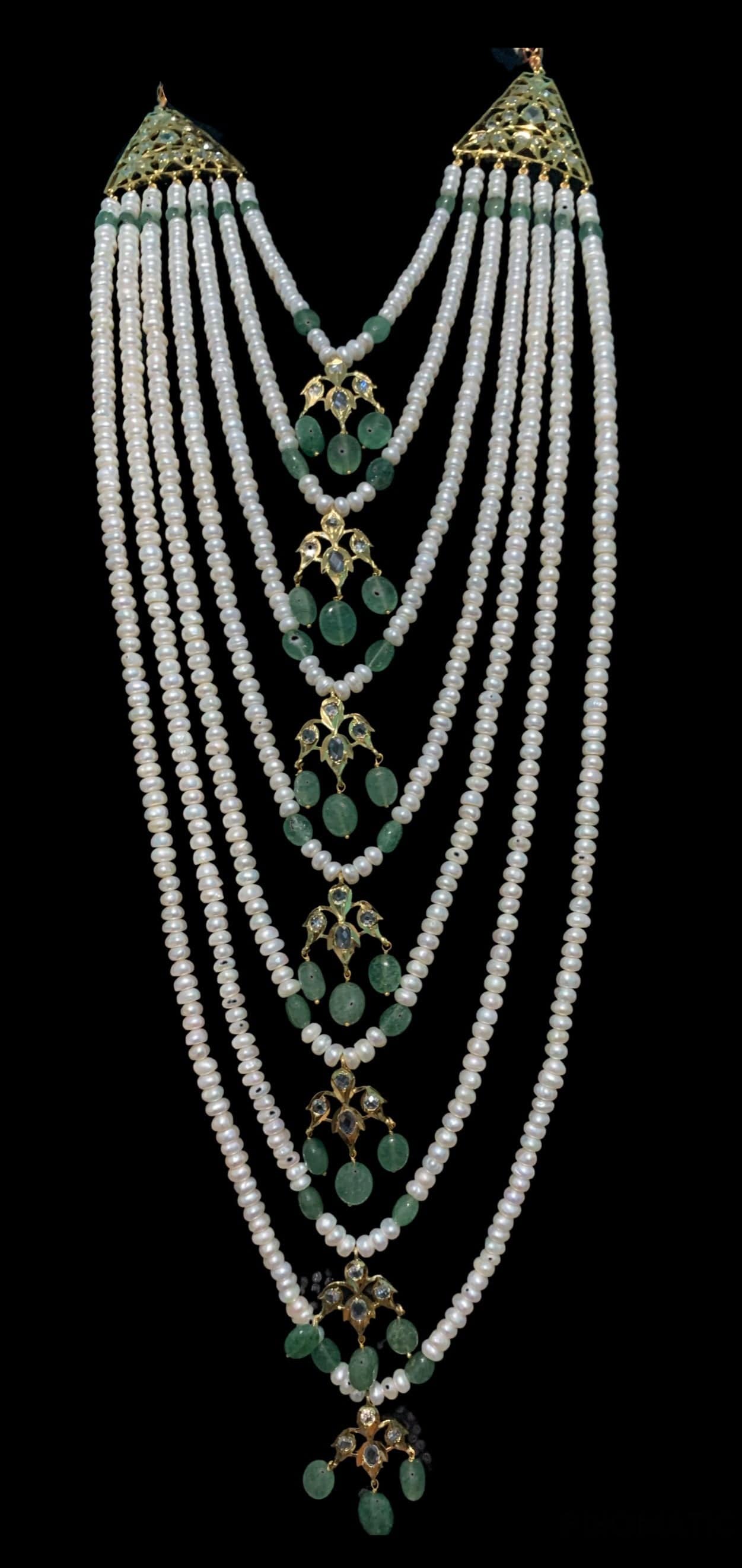 SAT35 Hyderabadi satlada in Zambian emeralds ( SHIPS IN 2 WEEKS )