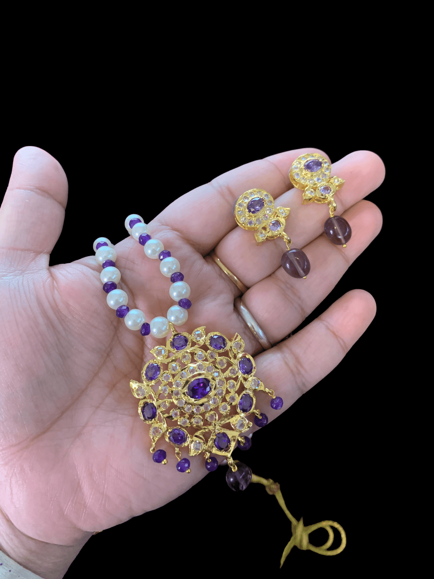 PS432 Ammara pendant set in amethsyt ( READY TO SHIP )