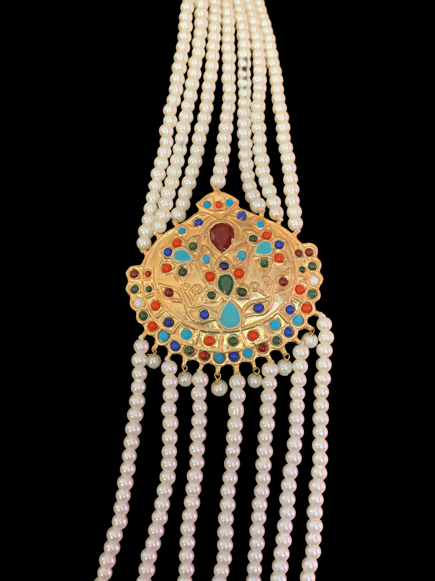 LN73 Shikha Thapa kundan necklace with earrings (SHIPS IN 4 WEEKS )