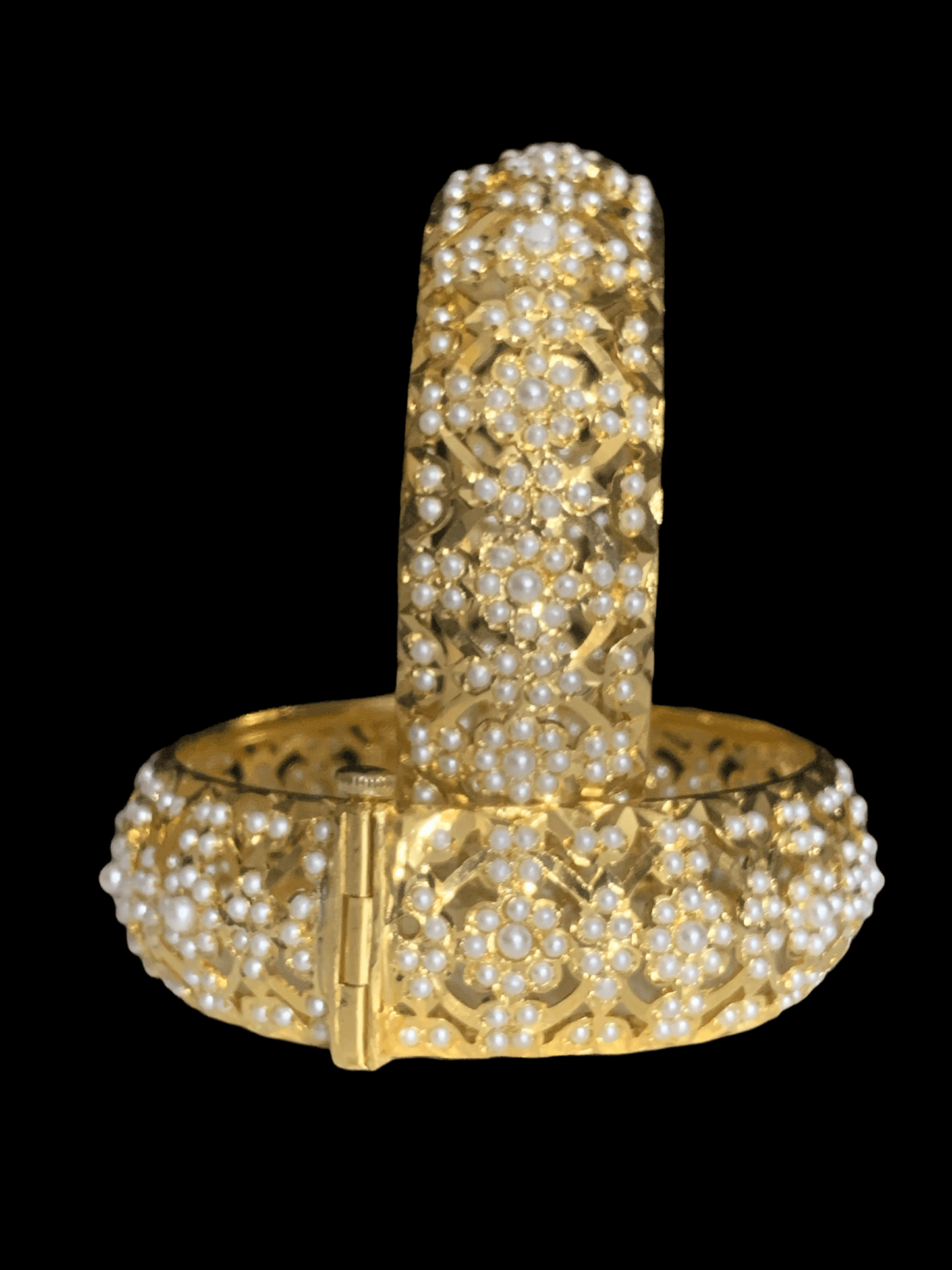 B5 Shibra bangles in pearls one pair ( READY TO SHIP )