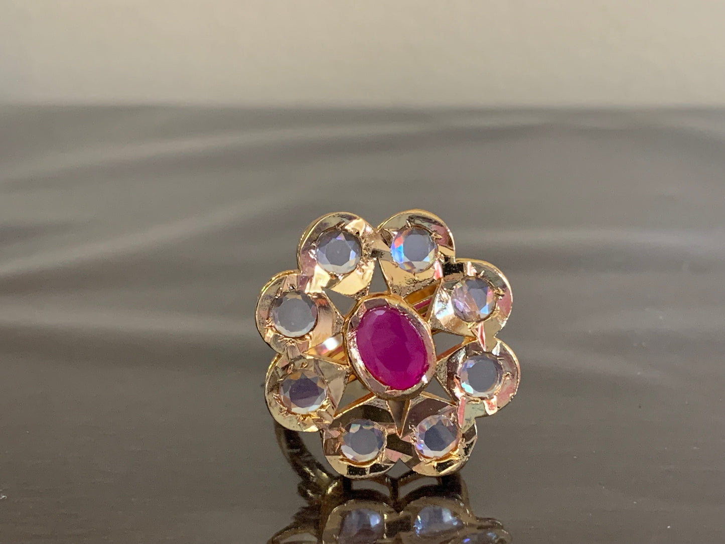 DJR45 Cz polki ring ( READY TO SHIP)