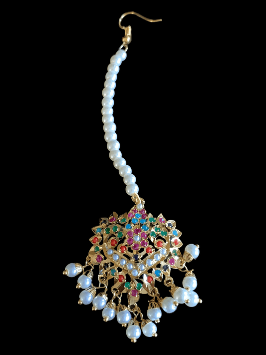 DJTK41 Mehwish jadau tika ( NAVRATAN ) ( READY TO SHIP )