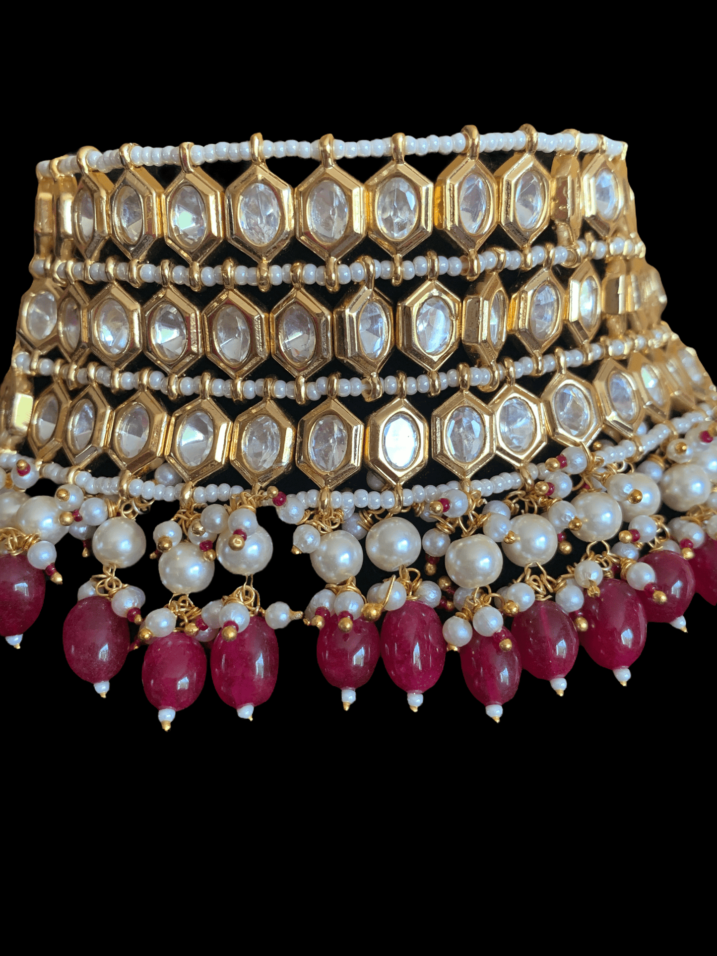 C287 Trikha polki choker - ruby ( READY TO SHIP )